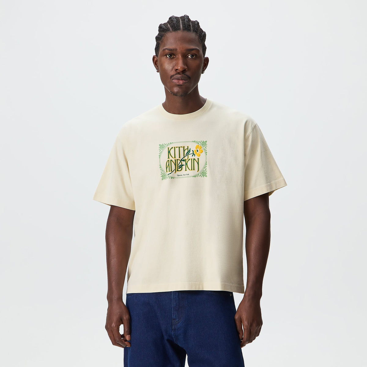 Kith Folk Bloom Alex Boxy Tee - Waffle