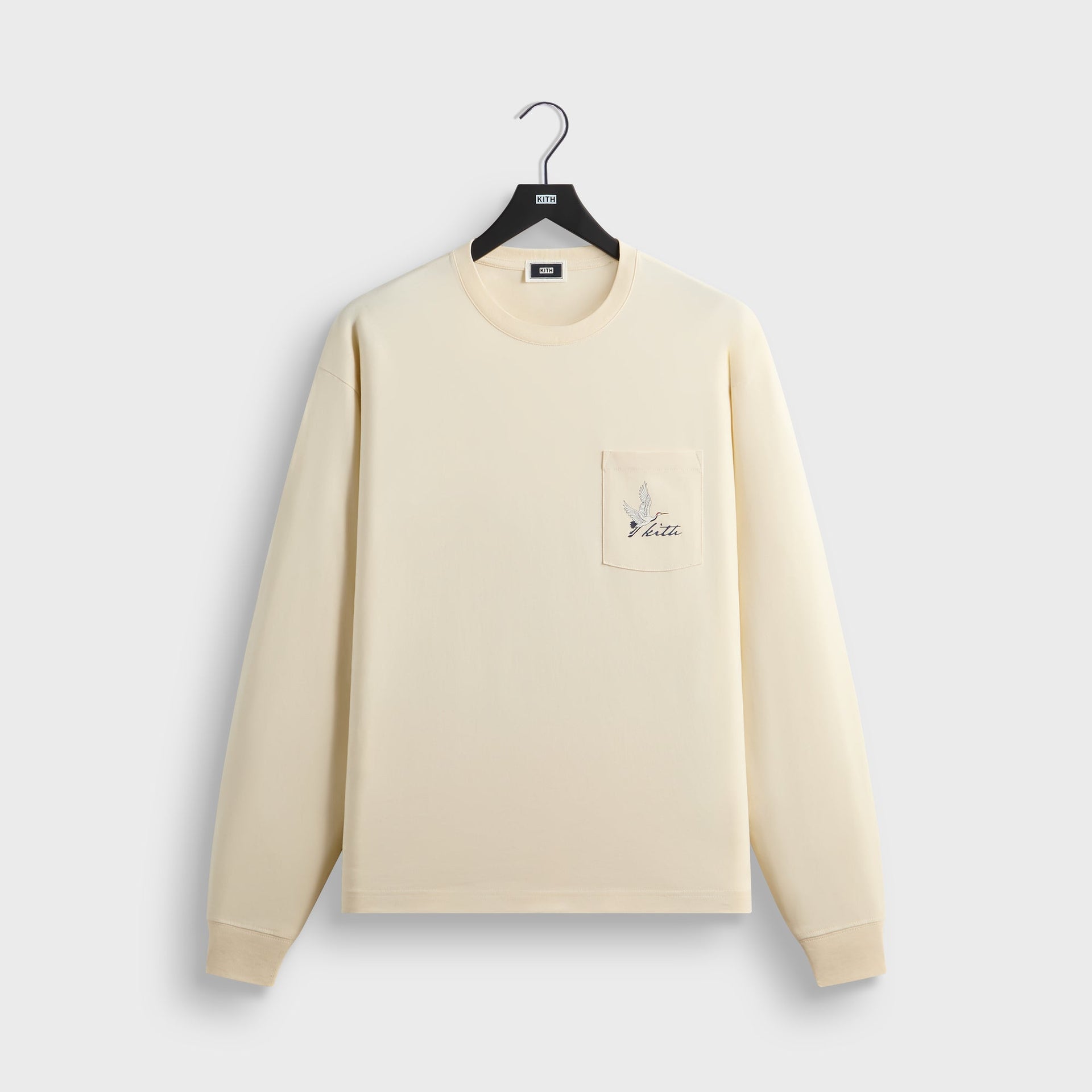Kith Crane Horizon Long Sleeve Pocket Tee - Sandrift