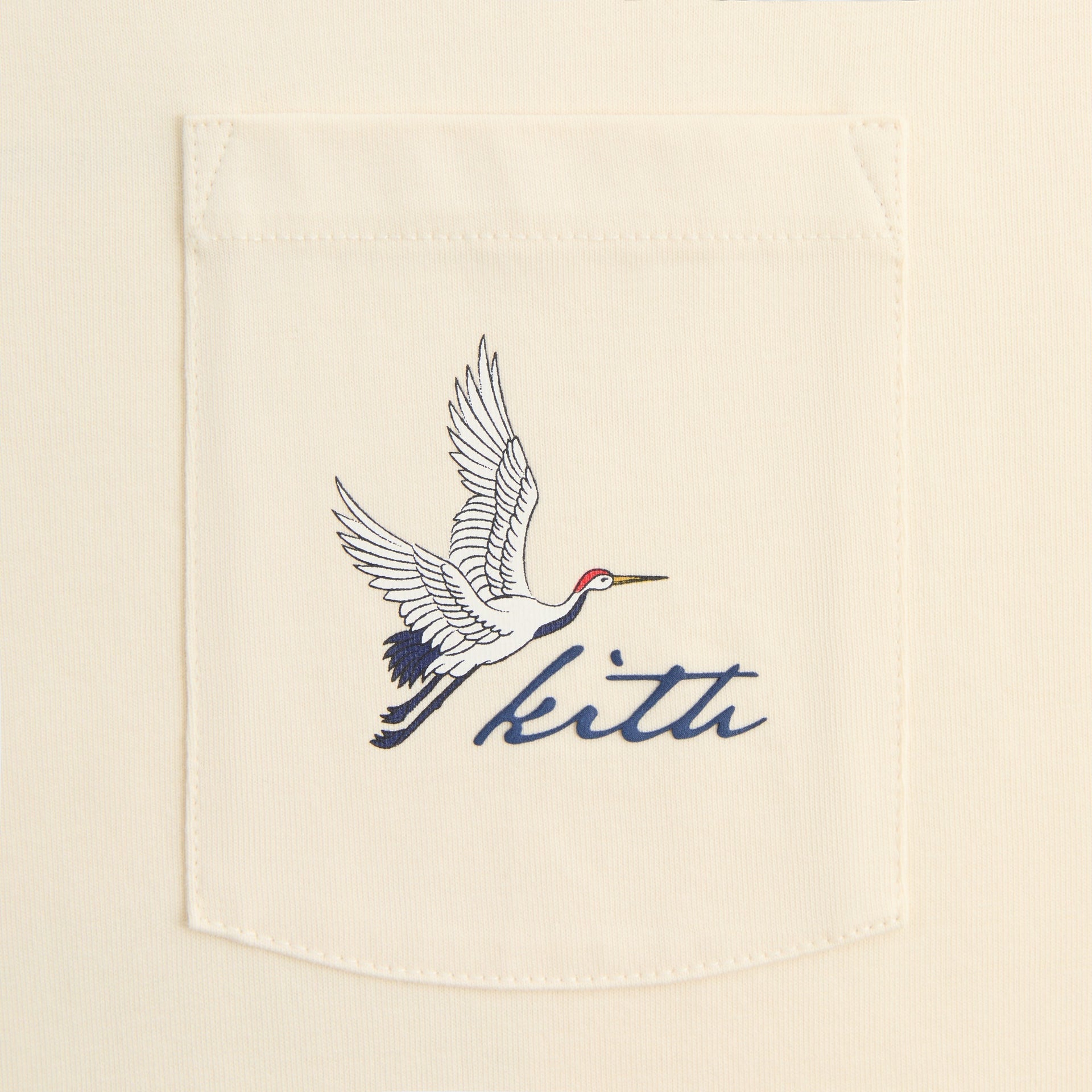 Kith Crane Horizon Long Sleeve Pocket Tee - Sandrift - PH