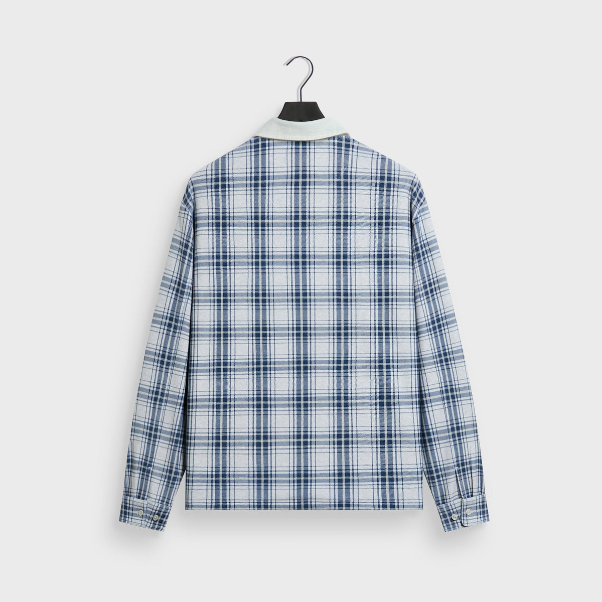 Kith Plaid Jersey Kurt Quarter Zip - Light Heather Grey - PH