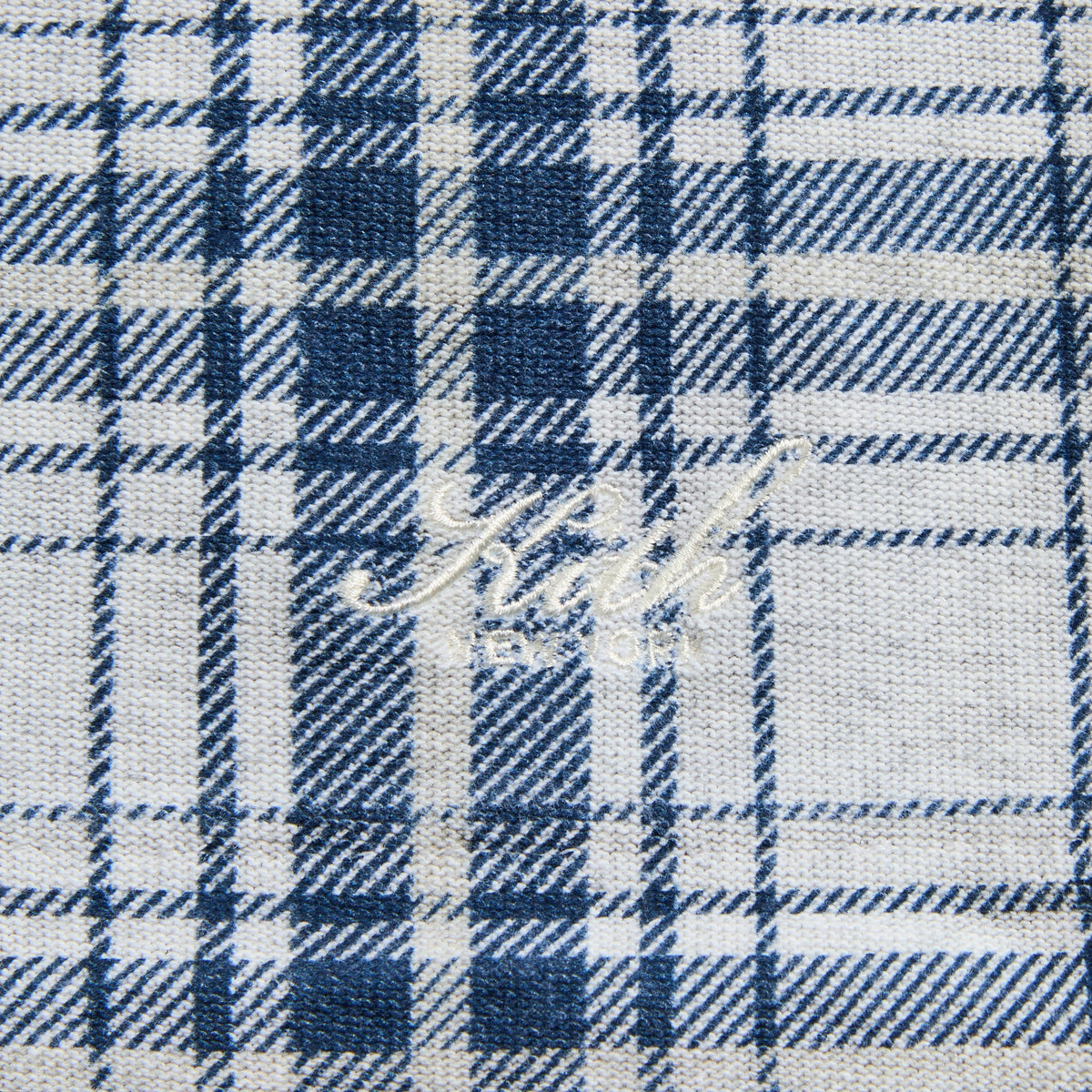 Kith Plaid Jersey Kurt Quarter Zip - Light Heather Grey