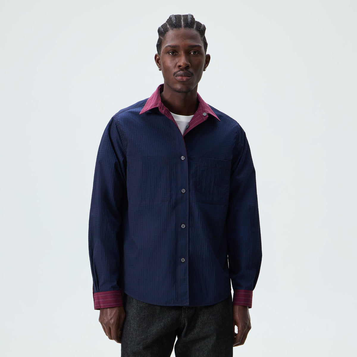 Kith Check Lined Georgie Shirt - Nocturnal