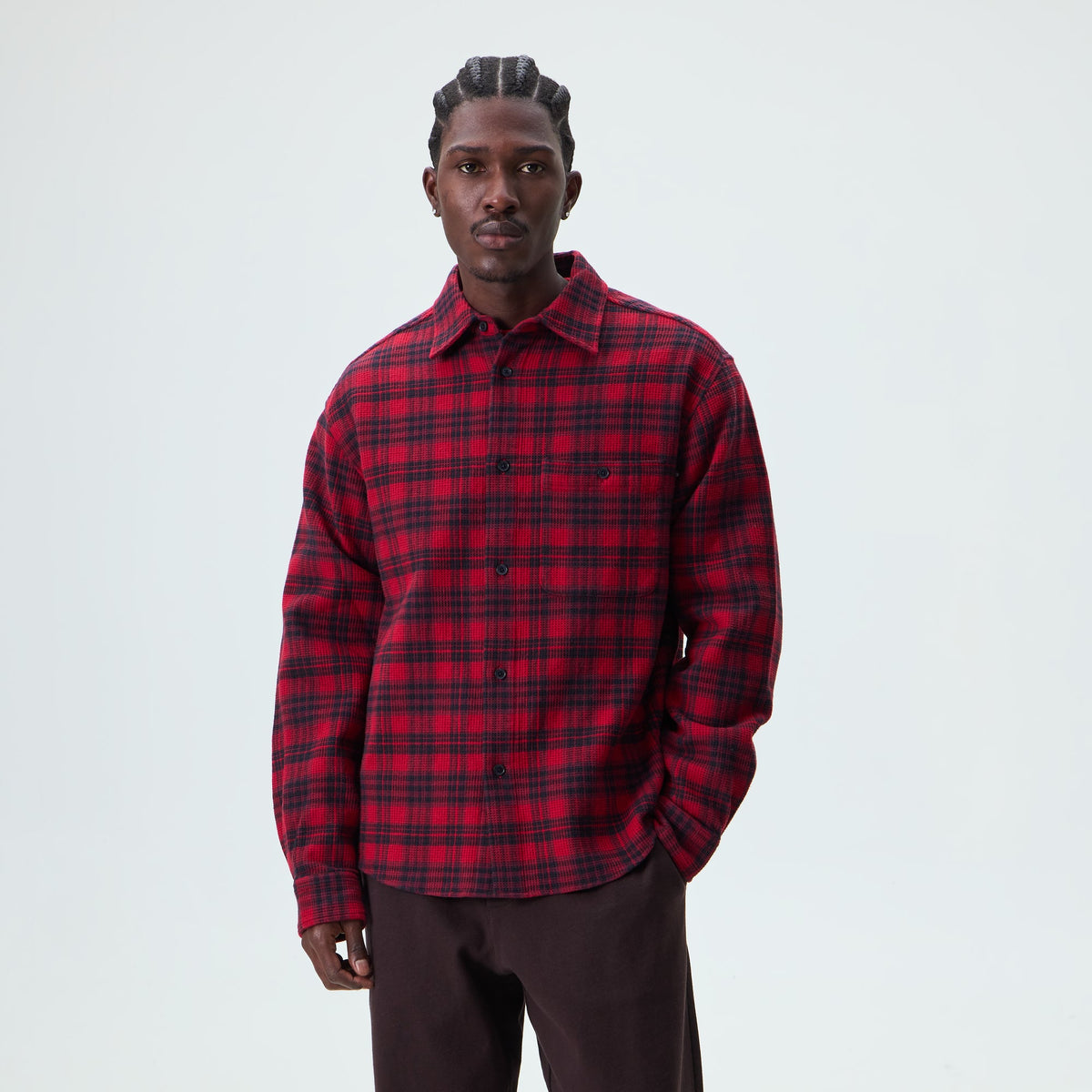 Kith Waffle Plaid Tomas Buttondown Shirt  - Allure