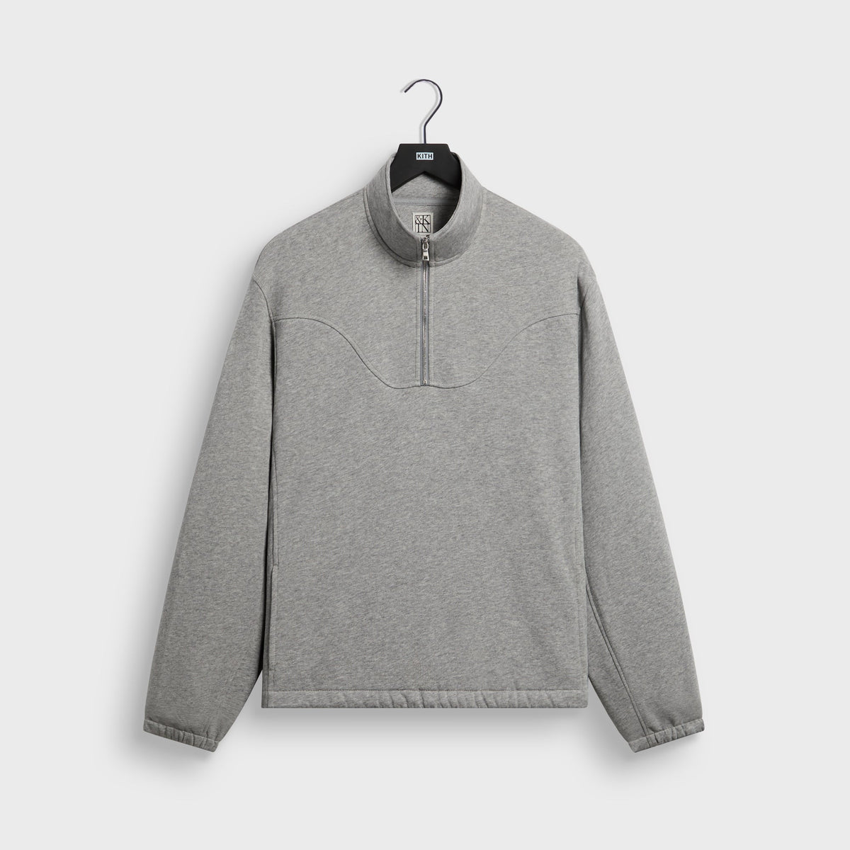 &Kin Pima Cotton Fleece Marshall Quarter Zip - Heather Grey - PH