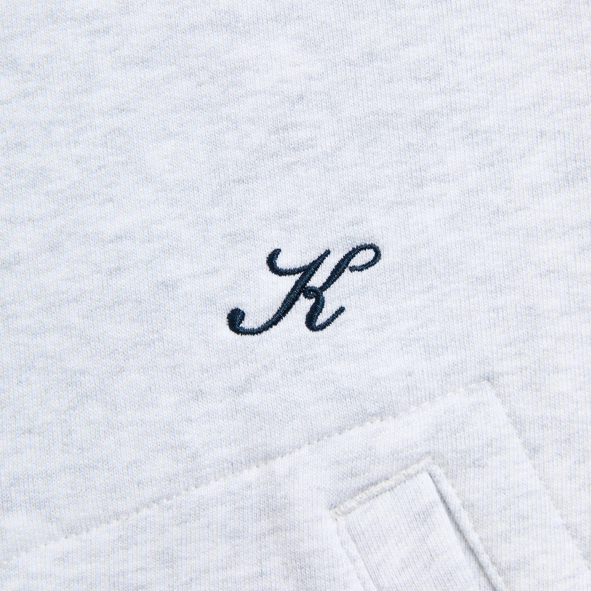 Kith Reversible Waffle Plaid Khenny Zip-Up Hoodie - Light Heather Grey - PH