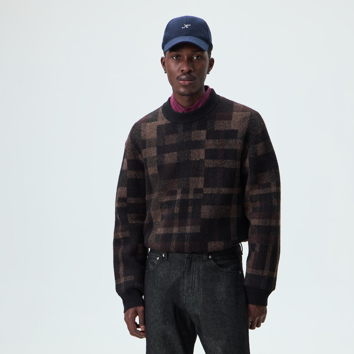 Kith Lewis Check Sweater - Black