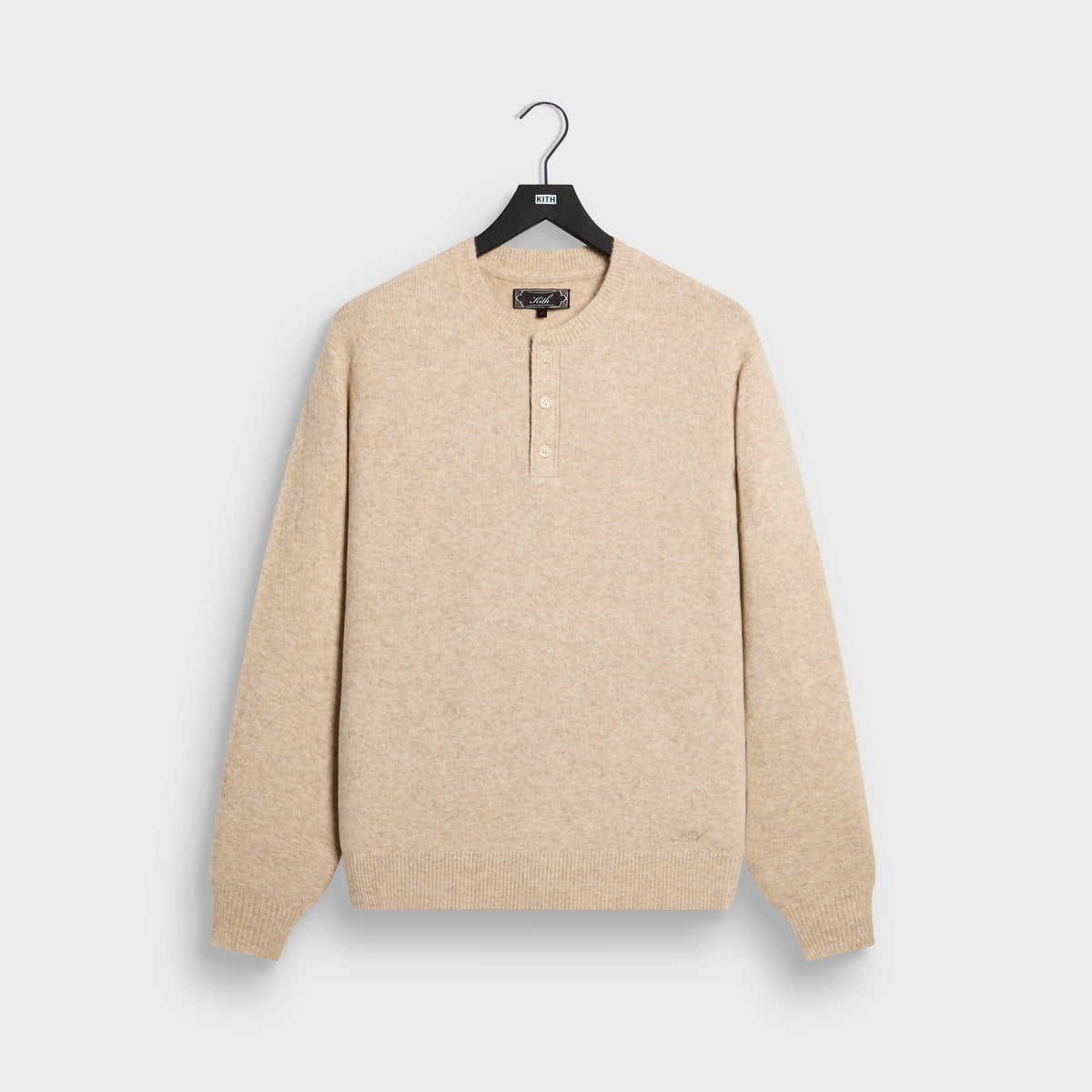 Kith Harmon Henley Sweater - Heather Oatmeal - PH