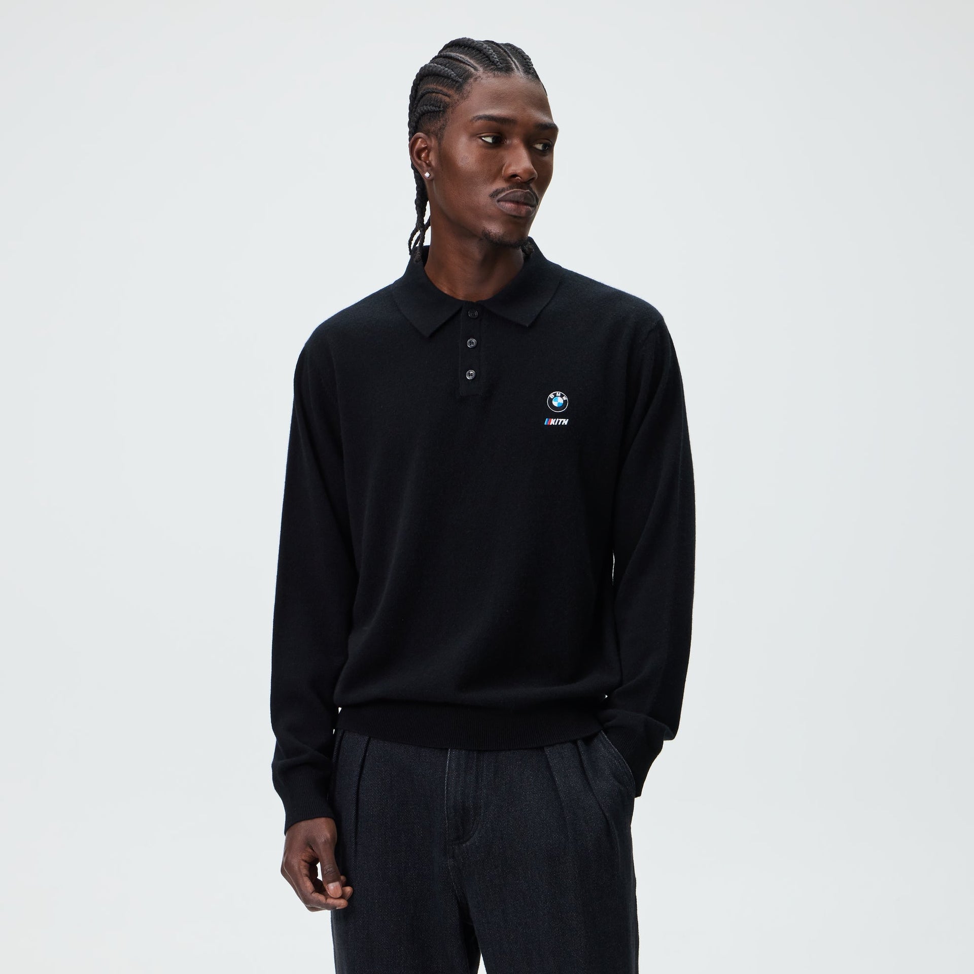 Kith for BMW Long Sleeve Tilden Pullover - Black - PH