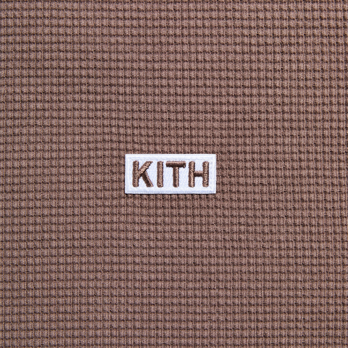 Kith Long Sleeve Waffle Albie Henley - Aubergine