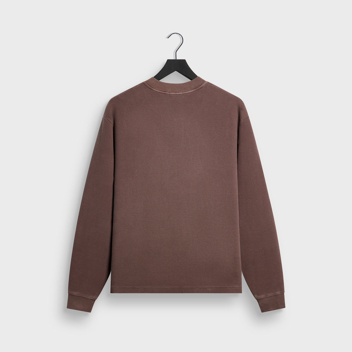 Kith Long Sleeve Waffle Albie Henley - Aubergine - PH