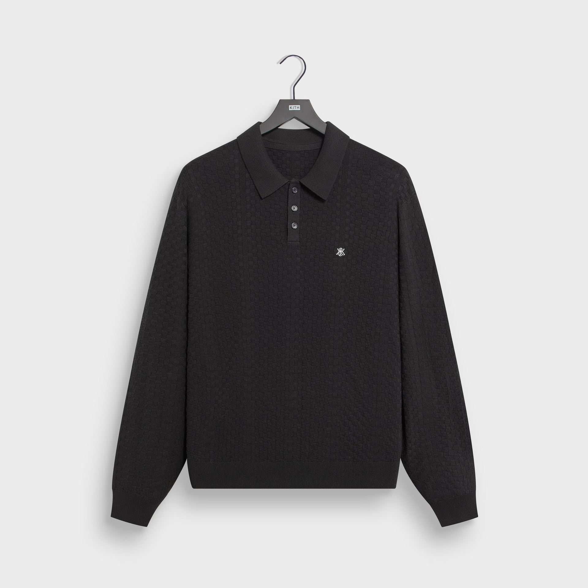 Kith Long Sleeve Tilden Pullover - Black