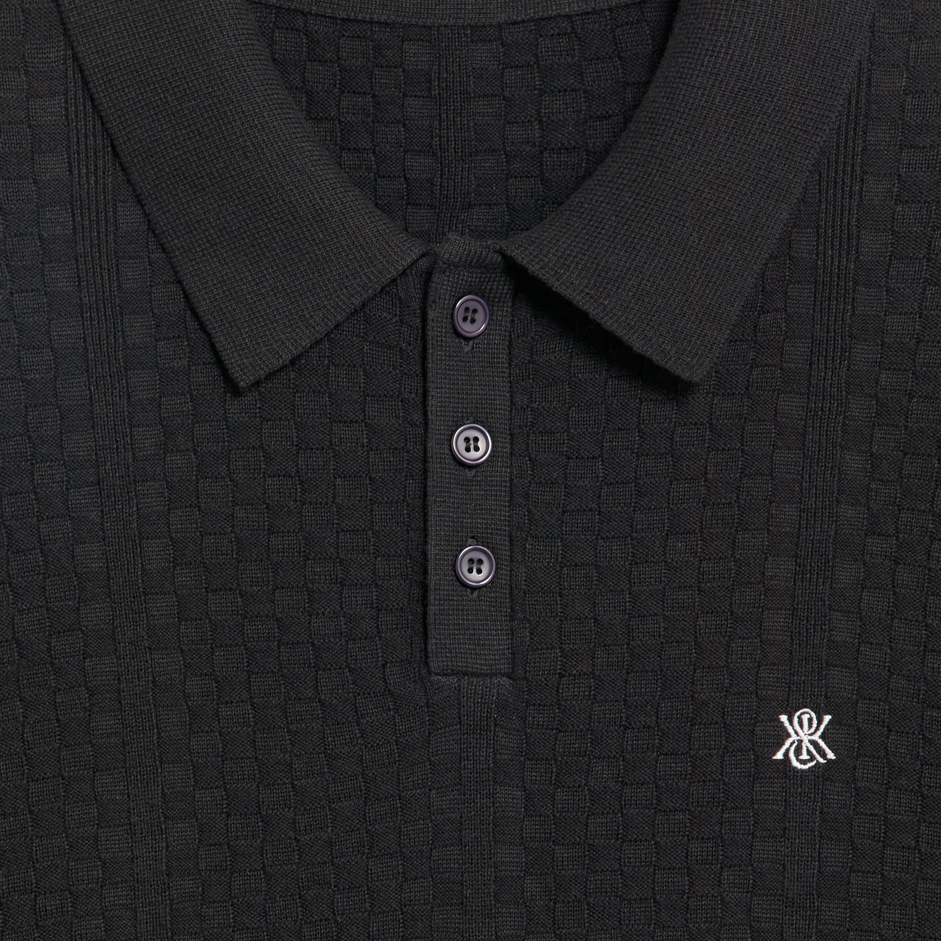Kith Long Sleeve Tilden Pullover - Black