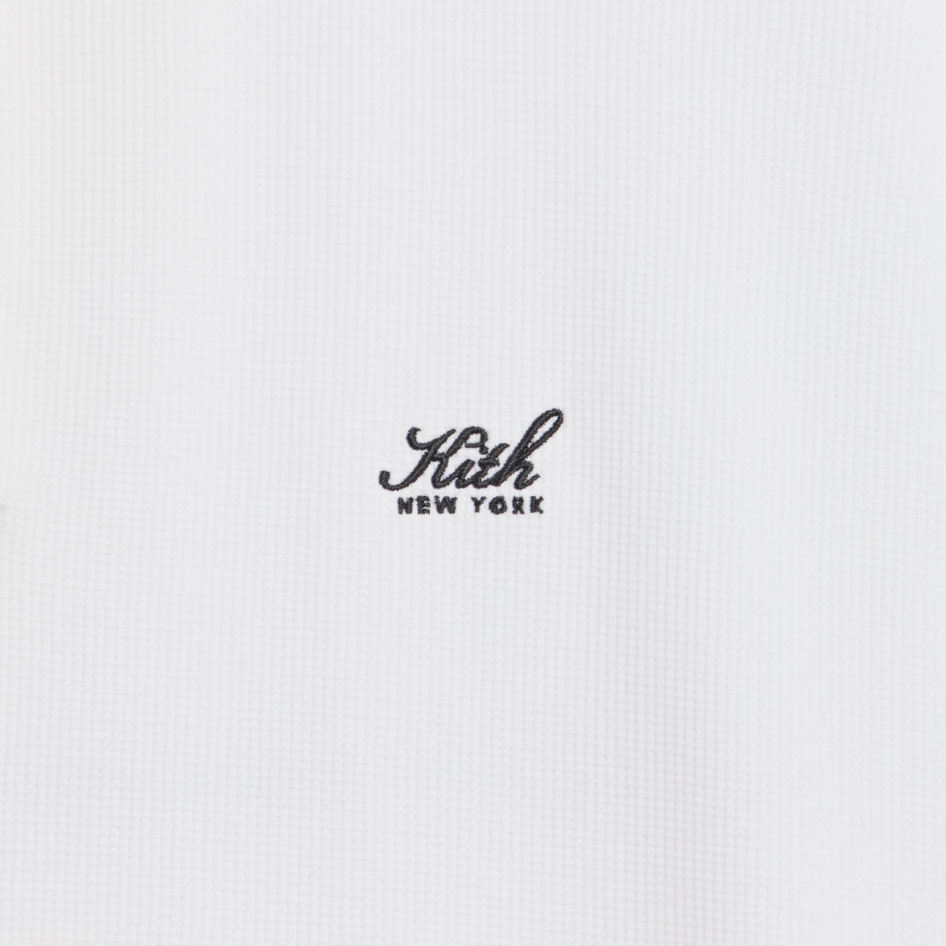 Kith Micro Waffle Long Sleeve Colby Pullover - White