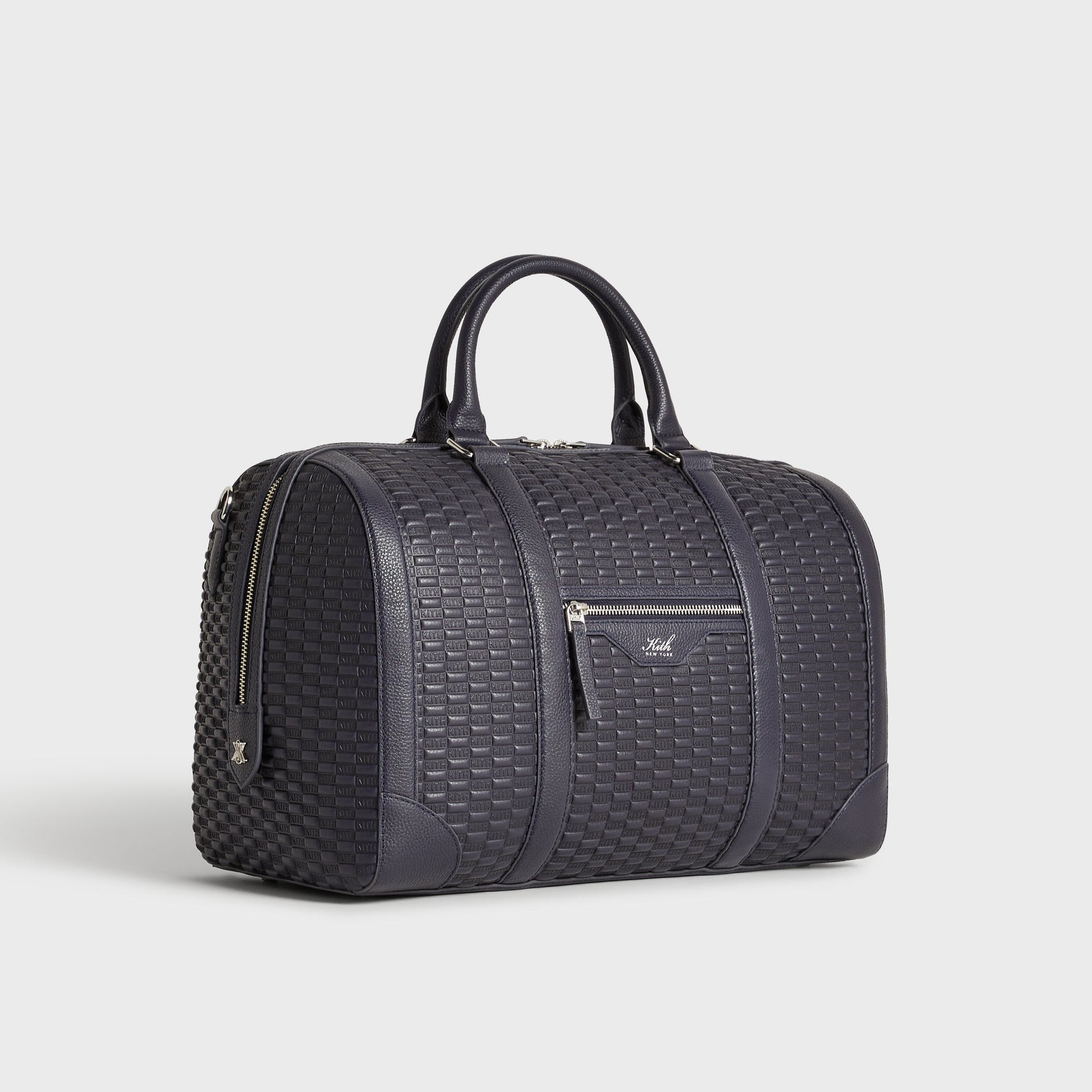 Kith Monogram Tumbled Leather Traveler K40 Duffle Bag - Ink
