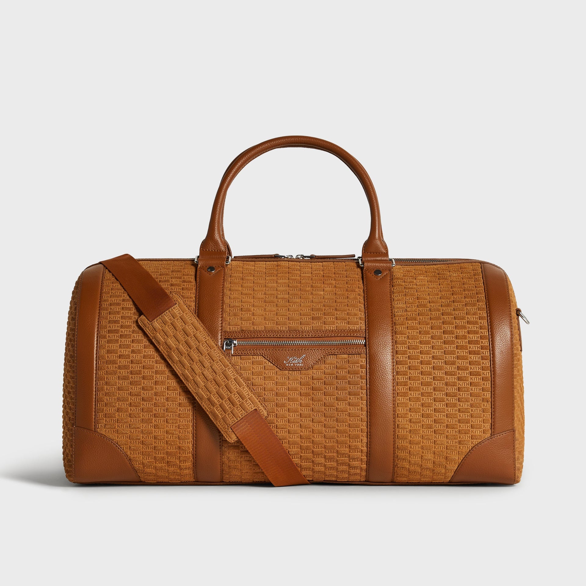 Kith Monogram Suede Traveler K55 Duffle Bag - Argil
