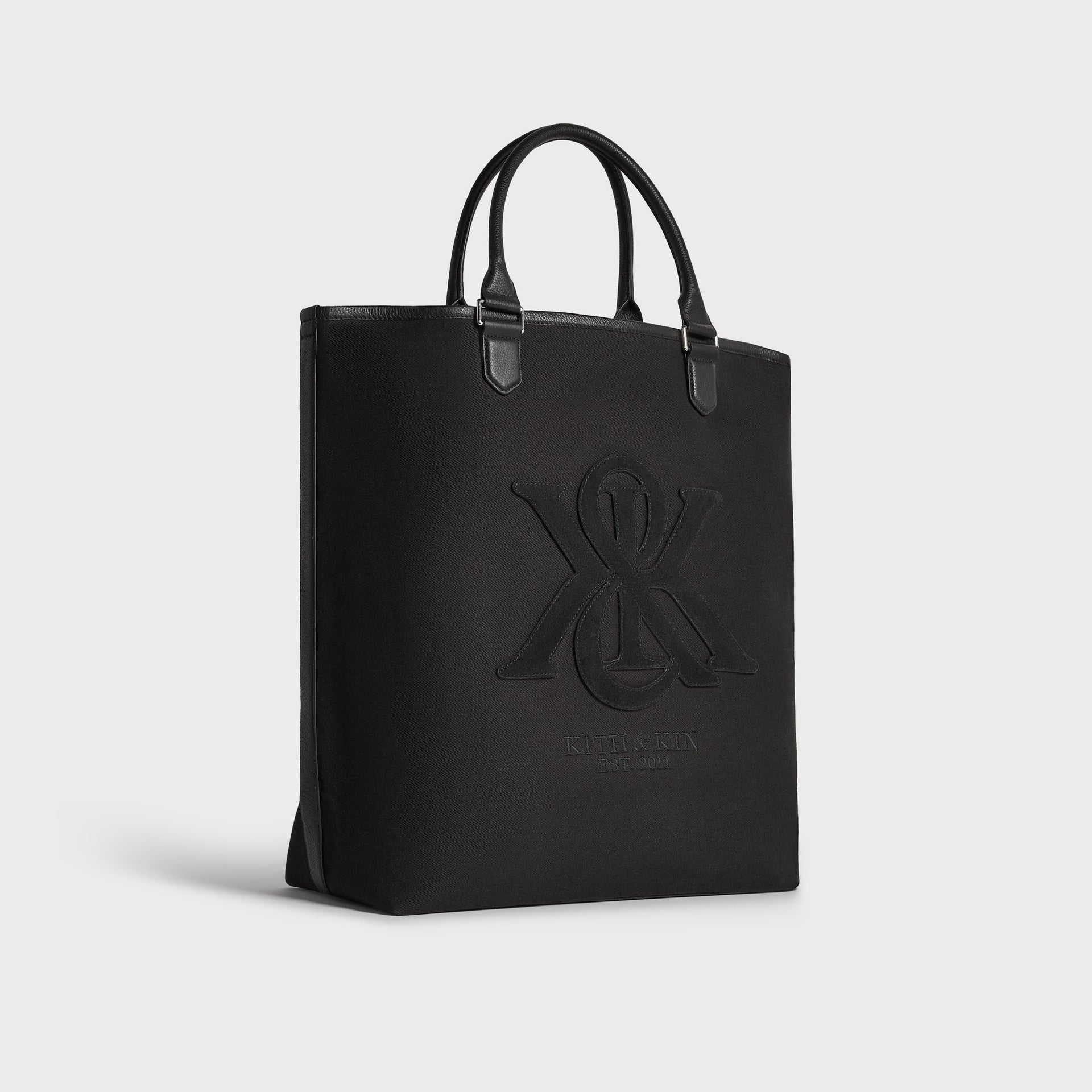 Kith Suede Applique Canvas Tote - Black