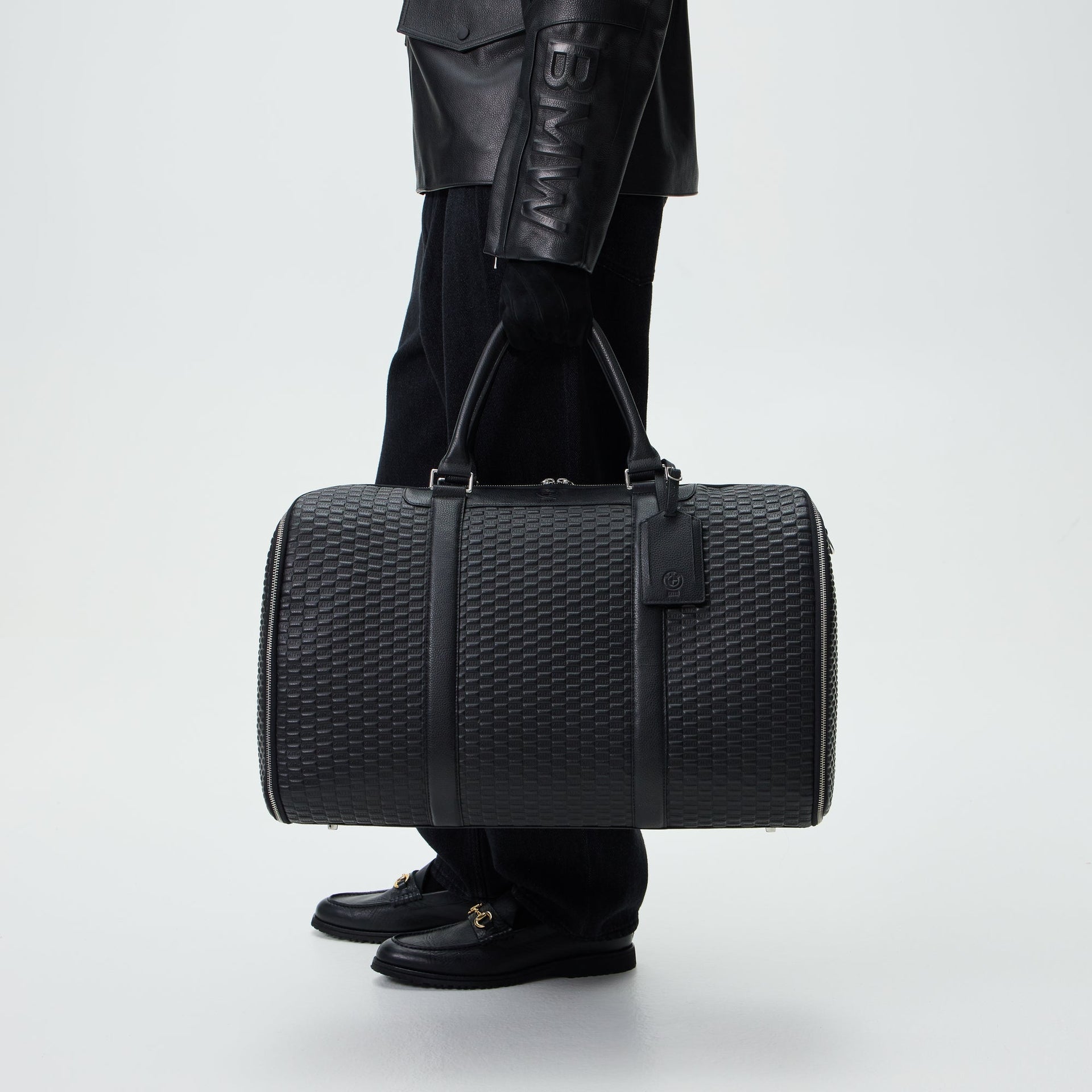 Kith for BMW Leather Travel Garment Duffle Bag - Black - PH