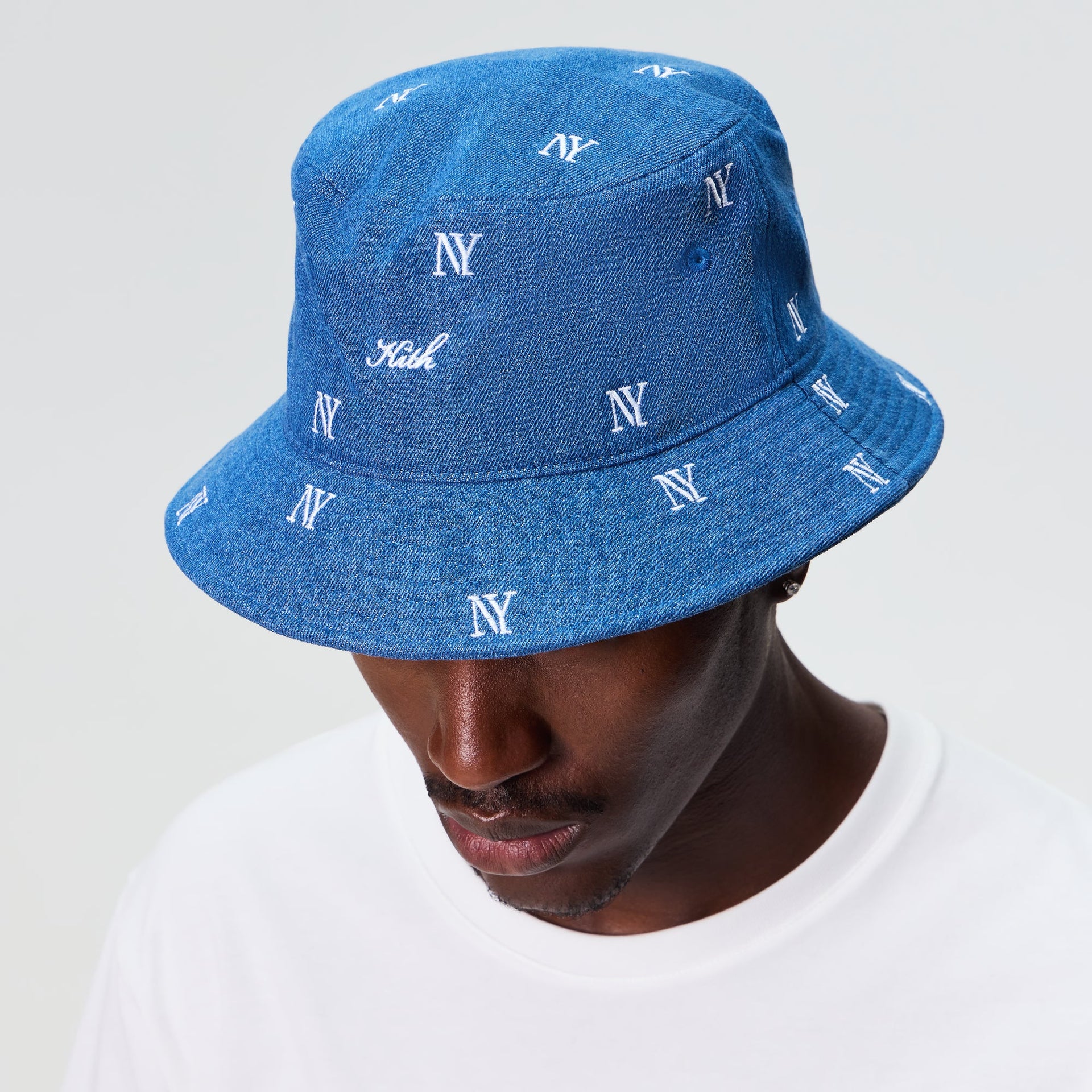 Kith NY All-Over Embroidery Dawson Bucket Hat - Medium Indigo