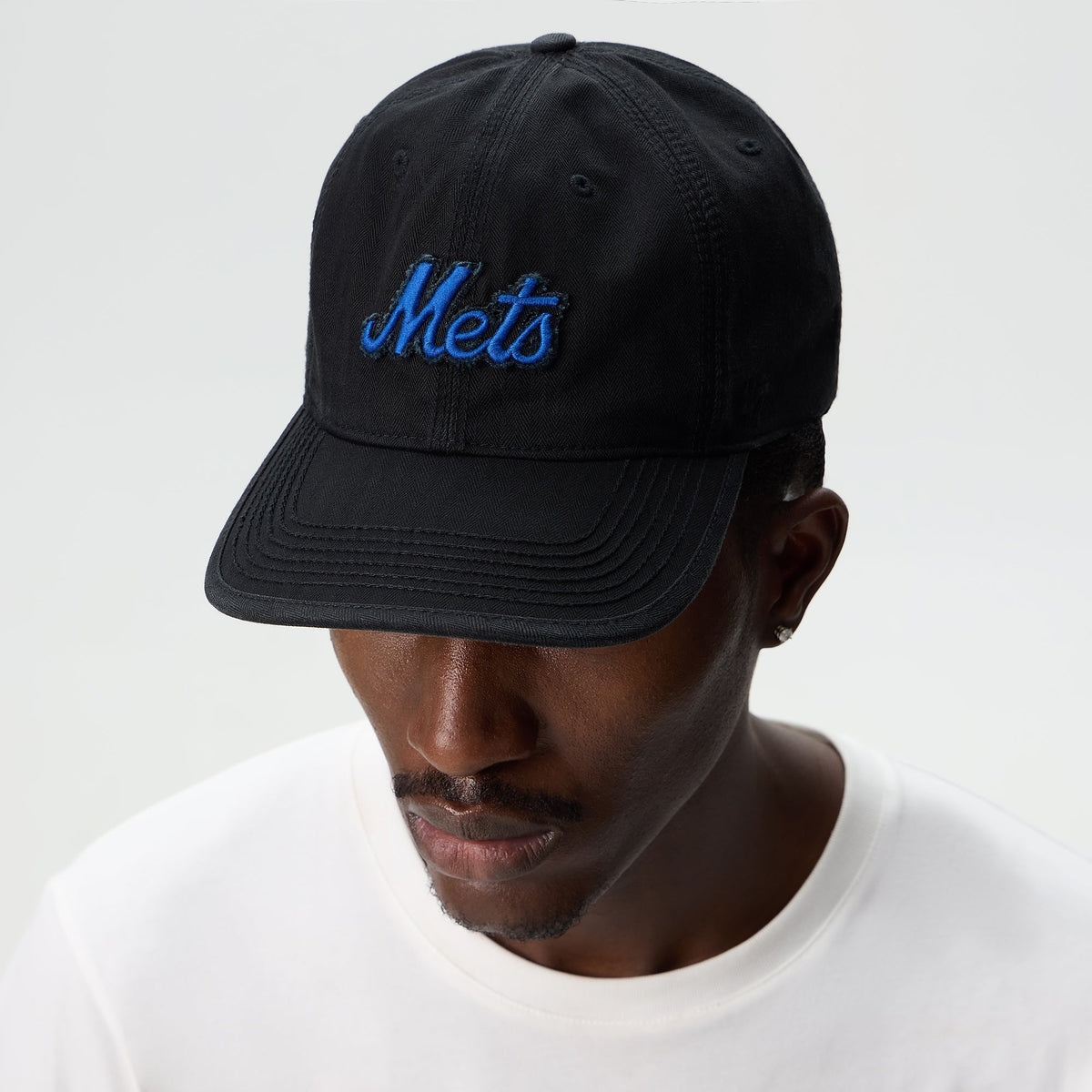 Kith & '47 for the New York Mets Herringbone Brand Franchise LS Cap - Black