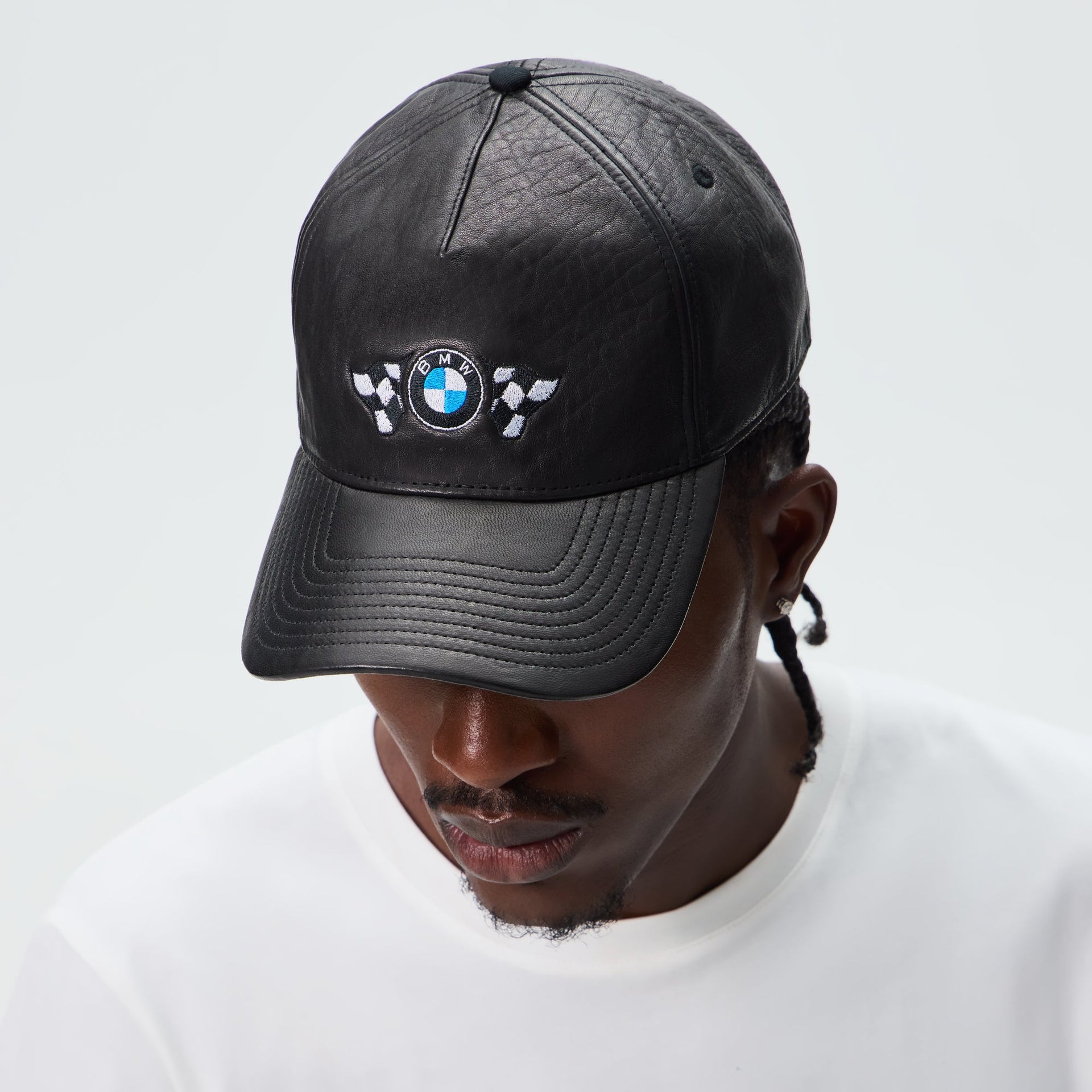 Kith for BMW Leather Bay Low Pinch Crown Cap - Black