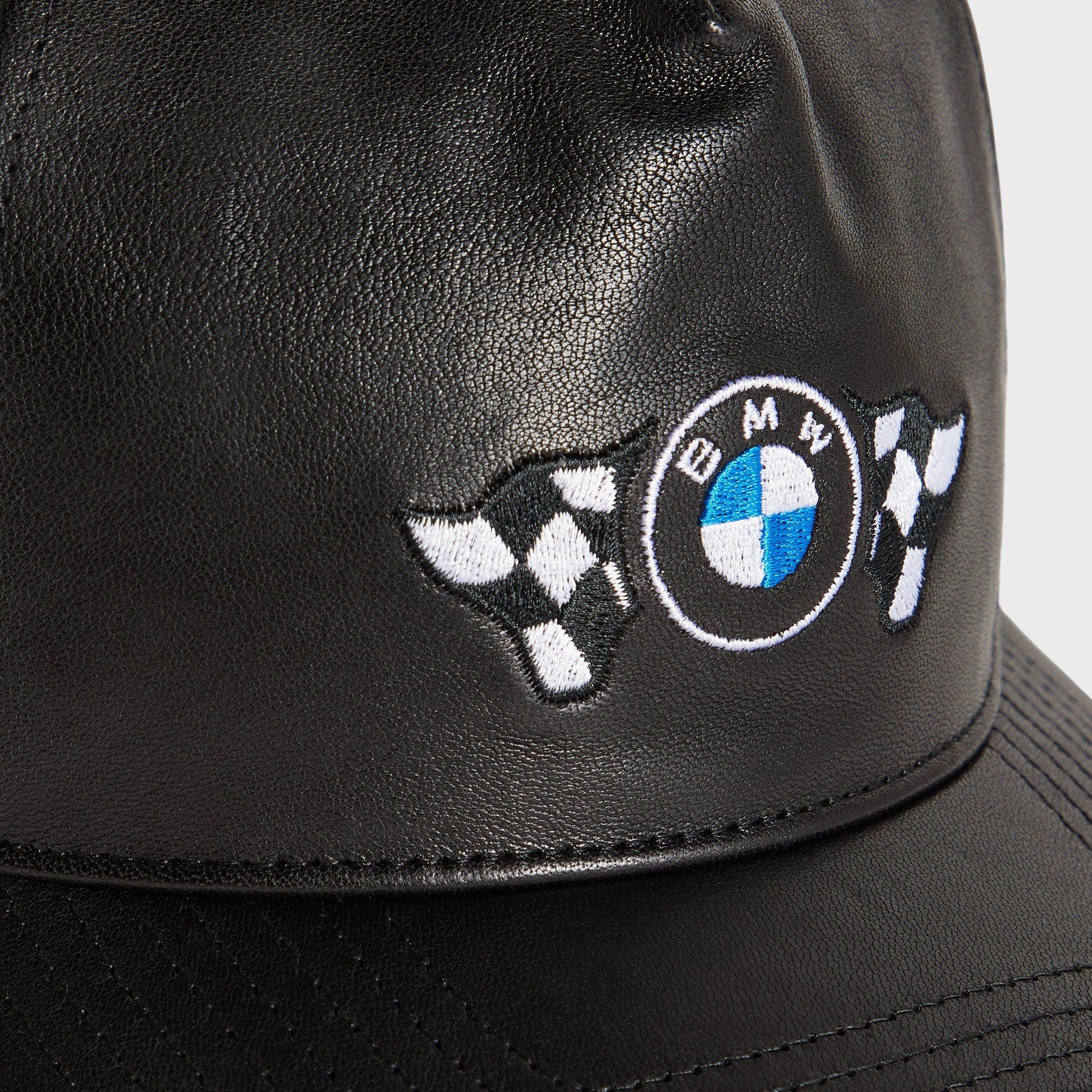 Kith for BMW Leather Bay Low Pinch Crown Cap - Black - PH