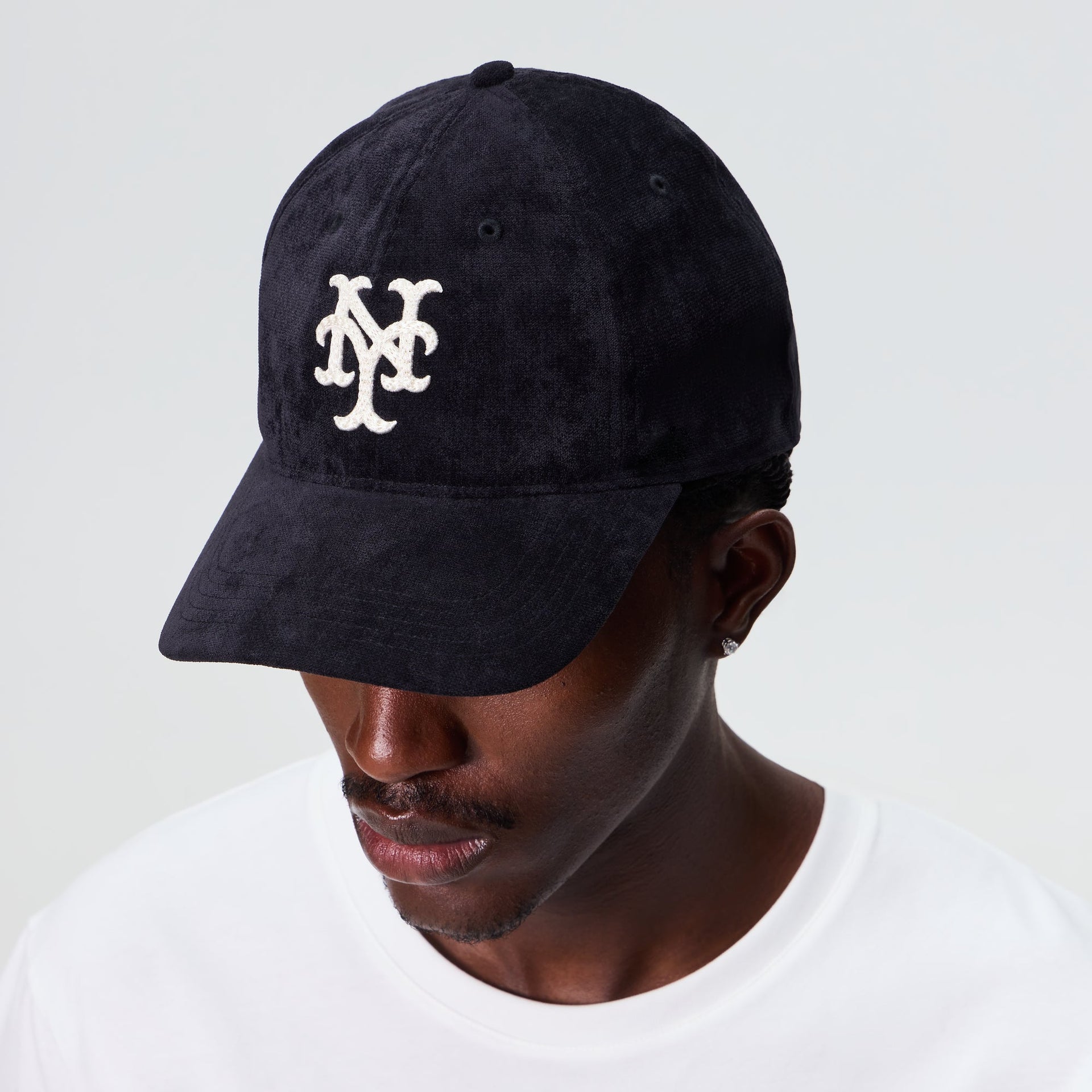 Kith & '47 for the New York Mets Lightweight Sueded Velour Long Bill Cap - Black