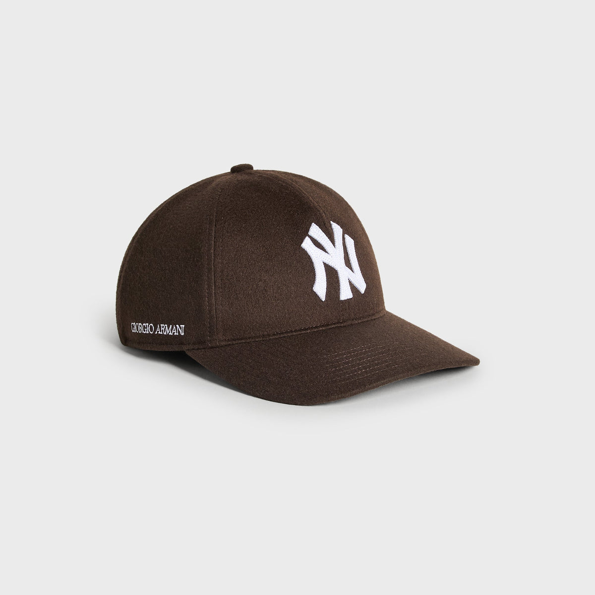 Giorgio Armani & Ronnie Fieg for '47 Wool Deconstructed Franchise LS Fitted Cap - Cacao