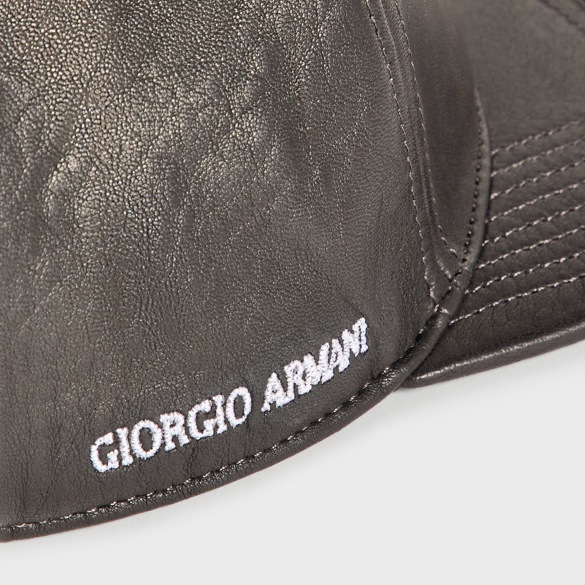 Giorgio Armani & Ronnie Fieg for '47 Soft Leather SL Hitch Cap - Black - PH