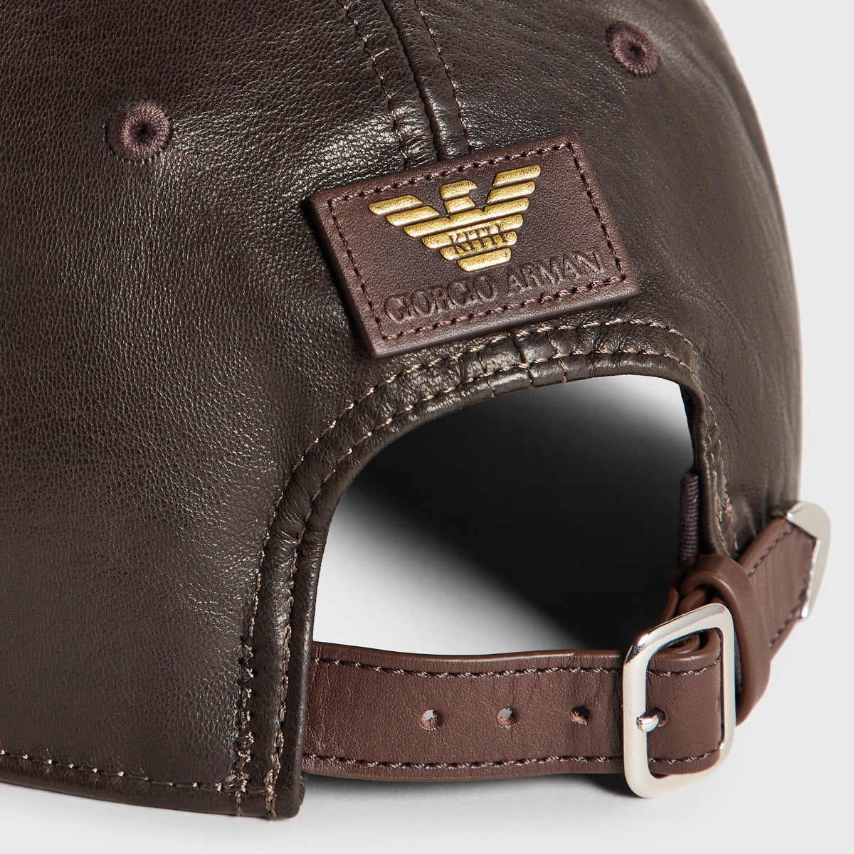 Giorgio Armani & Ronnie Fieg for '47 Soft Leather SL Hitch Cap - Cacao - PH
