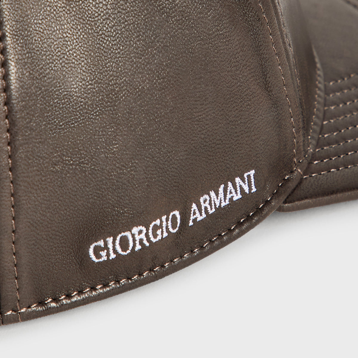 Giorgio Armani & Ronnie Fieg for '47 Soft Leather SL Hitch Cap - Cacao
