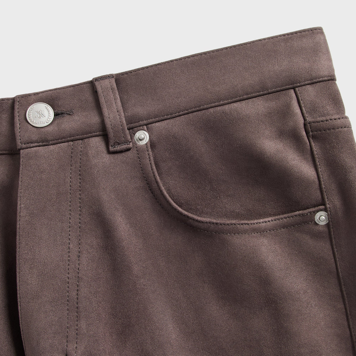 Kith Microsuede Bonded Flannel Webster Chill - Dark Ash