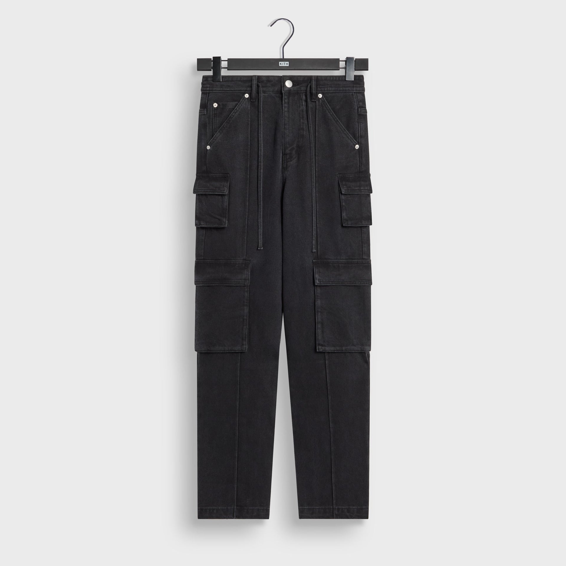 Kith Herringbone Denim Zane Cargo Pant - Black - PH