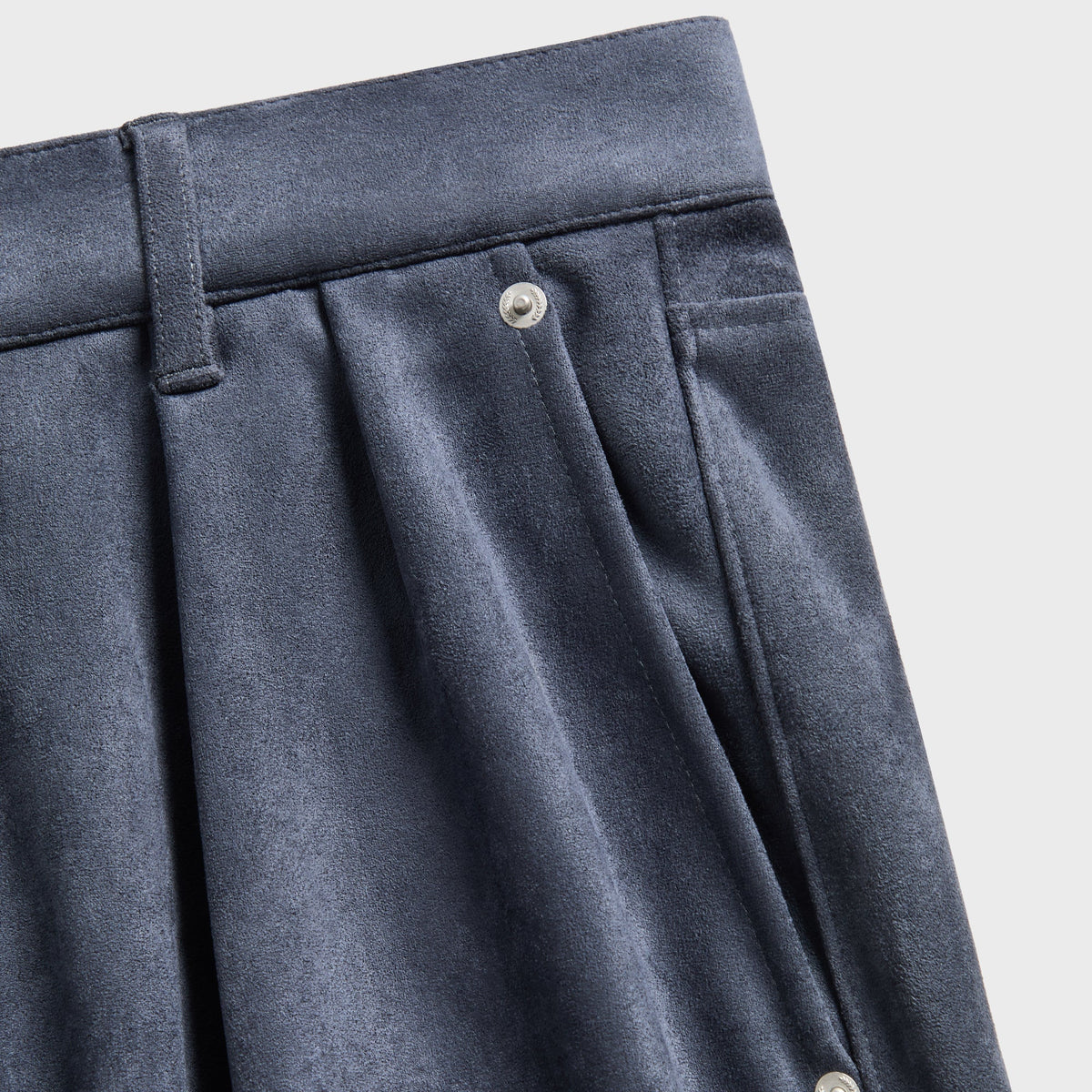 Kith Brushed Microsuede Brett Pleated Pant - Torpedo