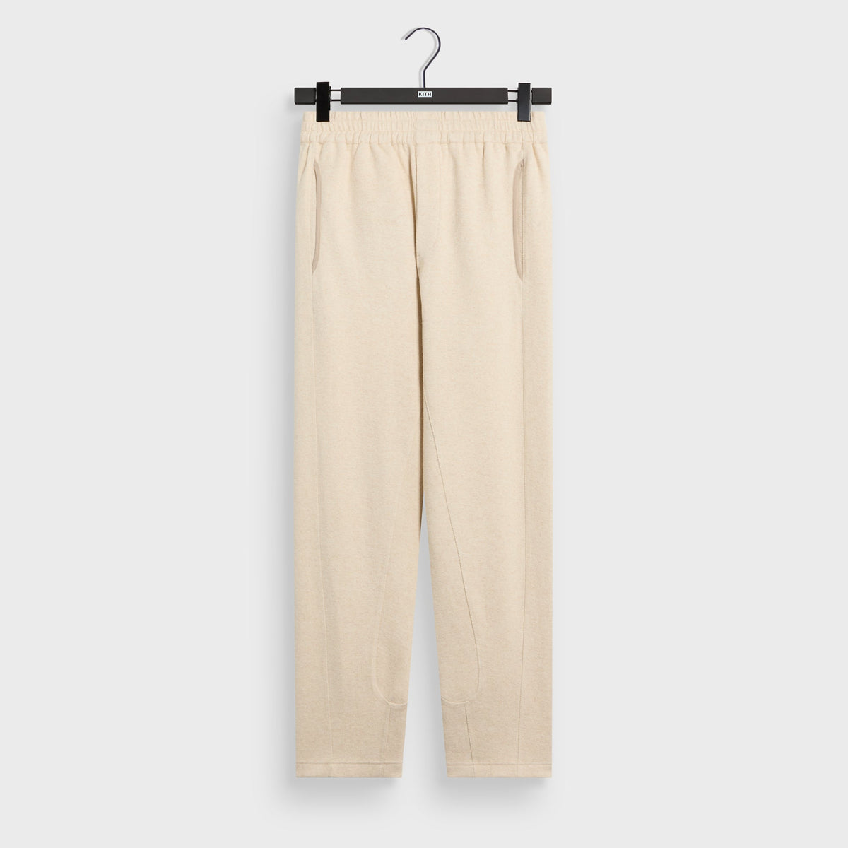 &Kin Cotton Cashmere Pique Roscoe Sweatpant - Heather Oatmeal