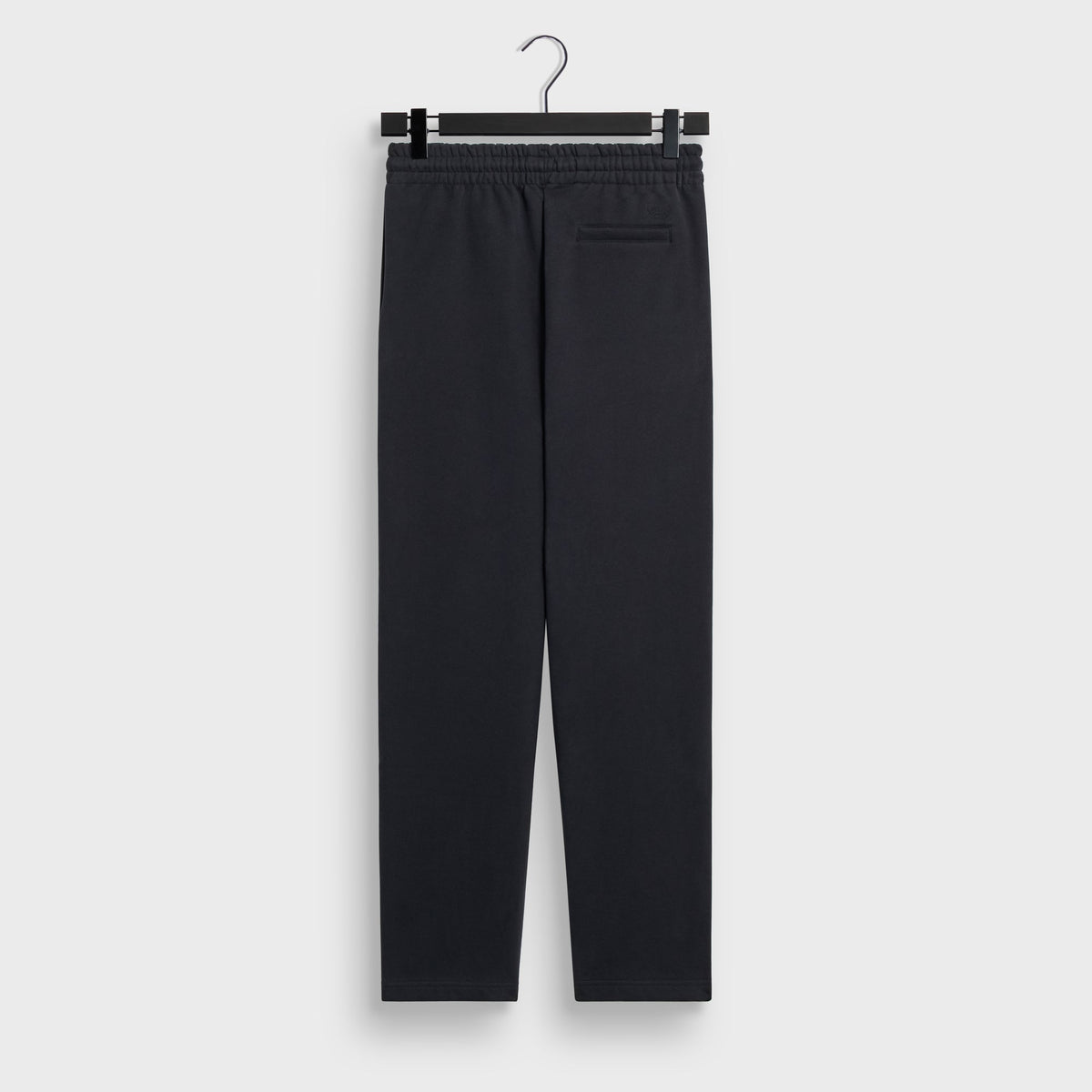 Kith Sueded French Terry Bryson Sweatpant in black, back view, with welt pocket