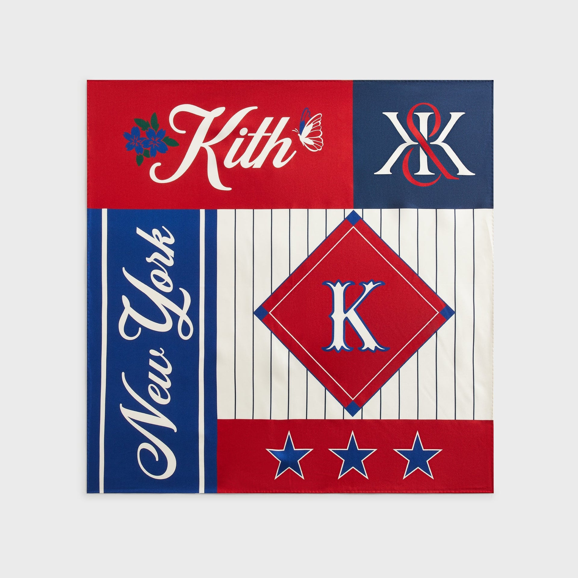 Kith Printed Silk Scarf - Sandrift