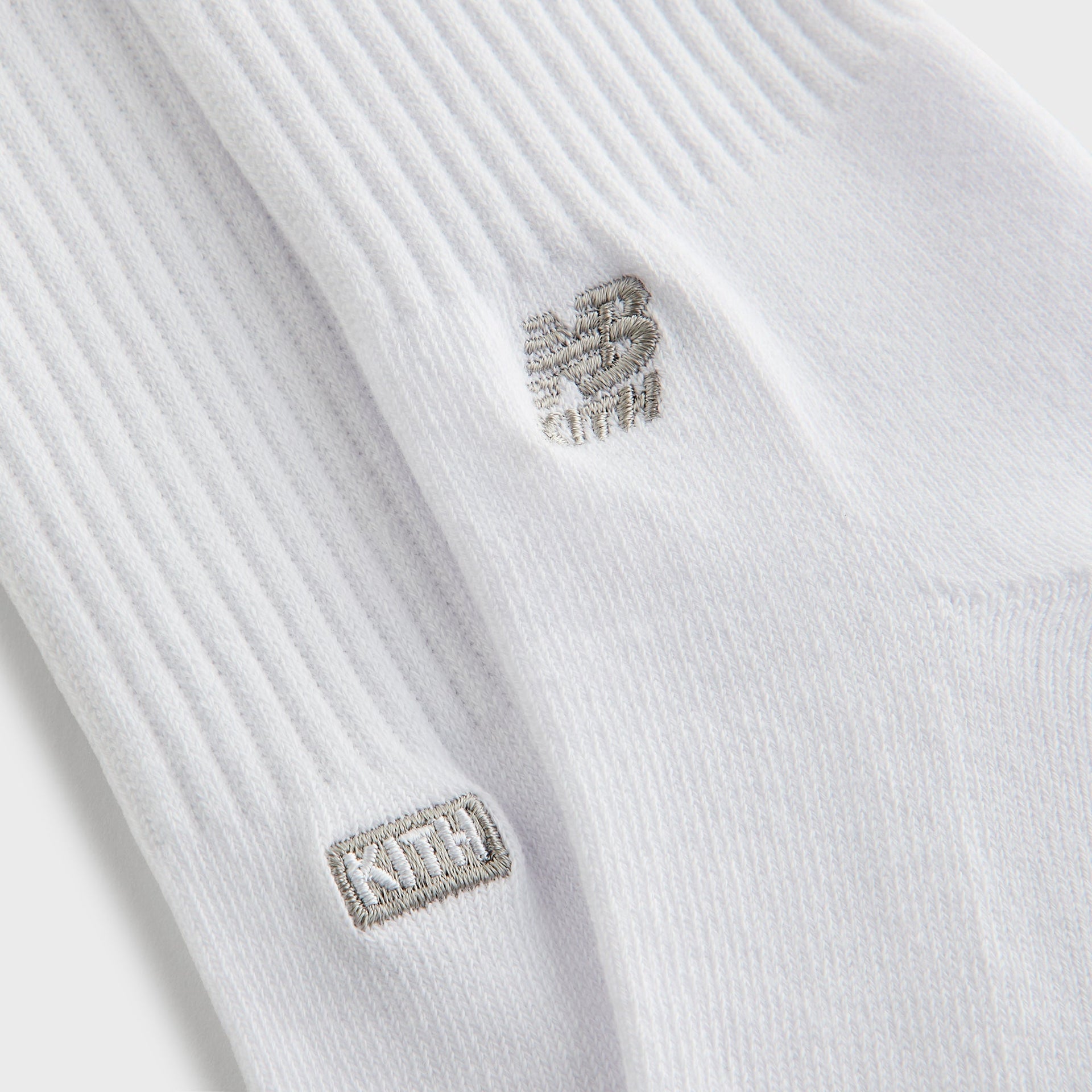 Kith & New Balance Contrast Cuff 3-Pack Crew Socks - White - PH