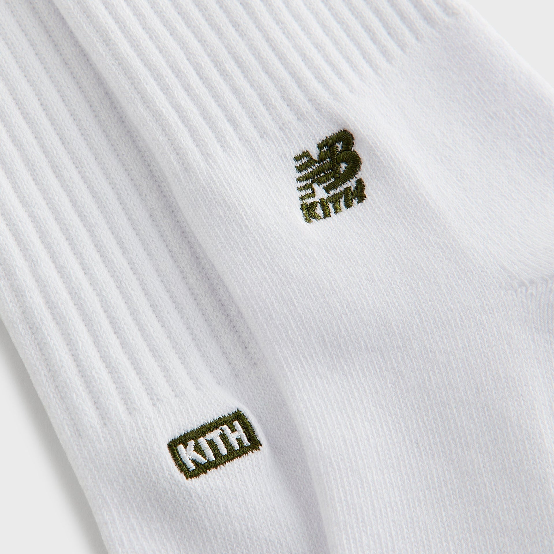 Kith & New Balance Contrast Cuff 3-Pack Crew Socks - White - PH