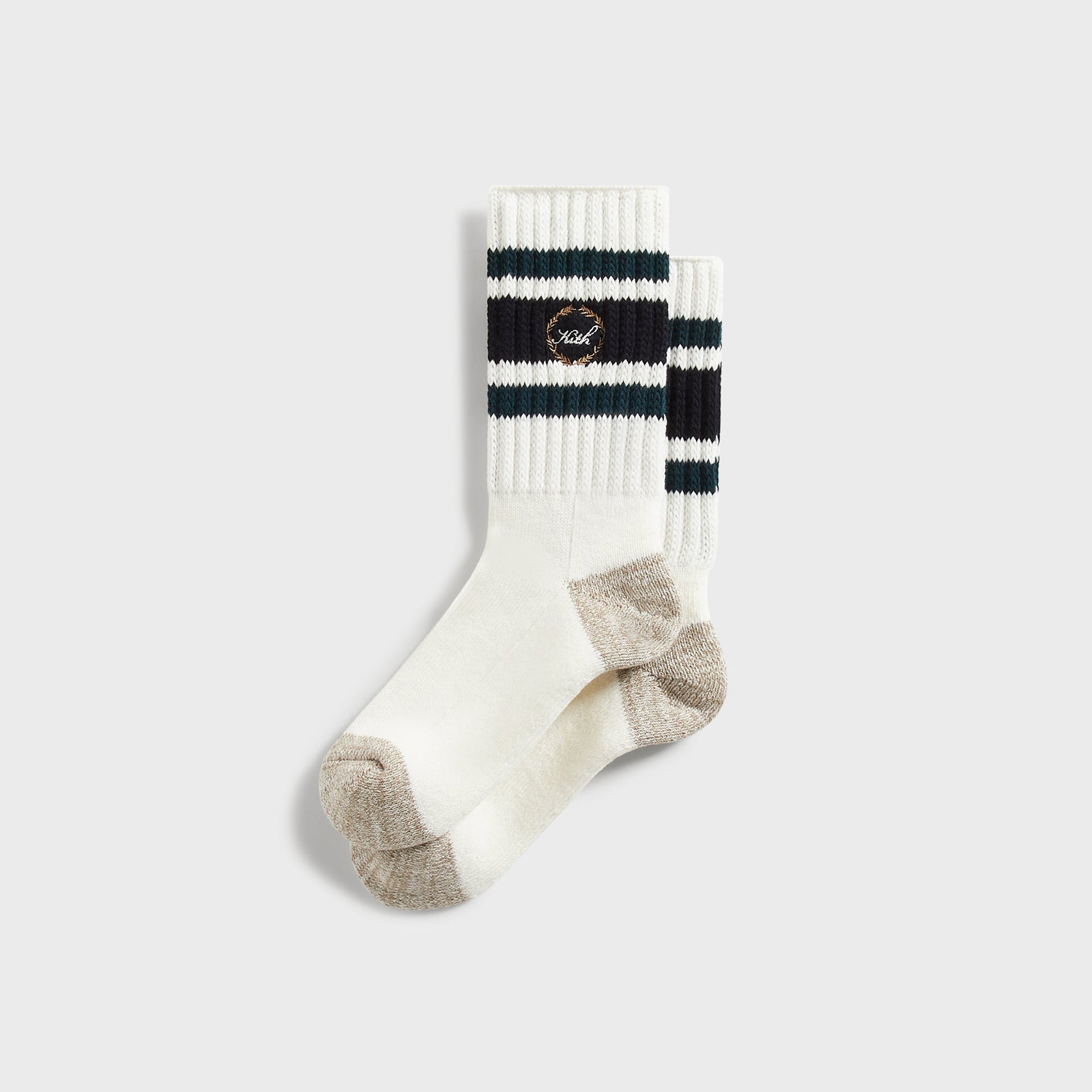 Kith Laurel Stripe Cotton Chunky Crew Socks - Silk - PH