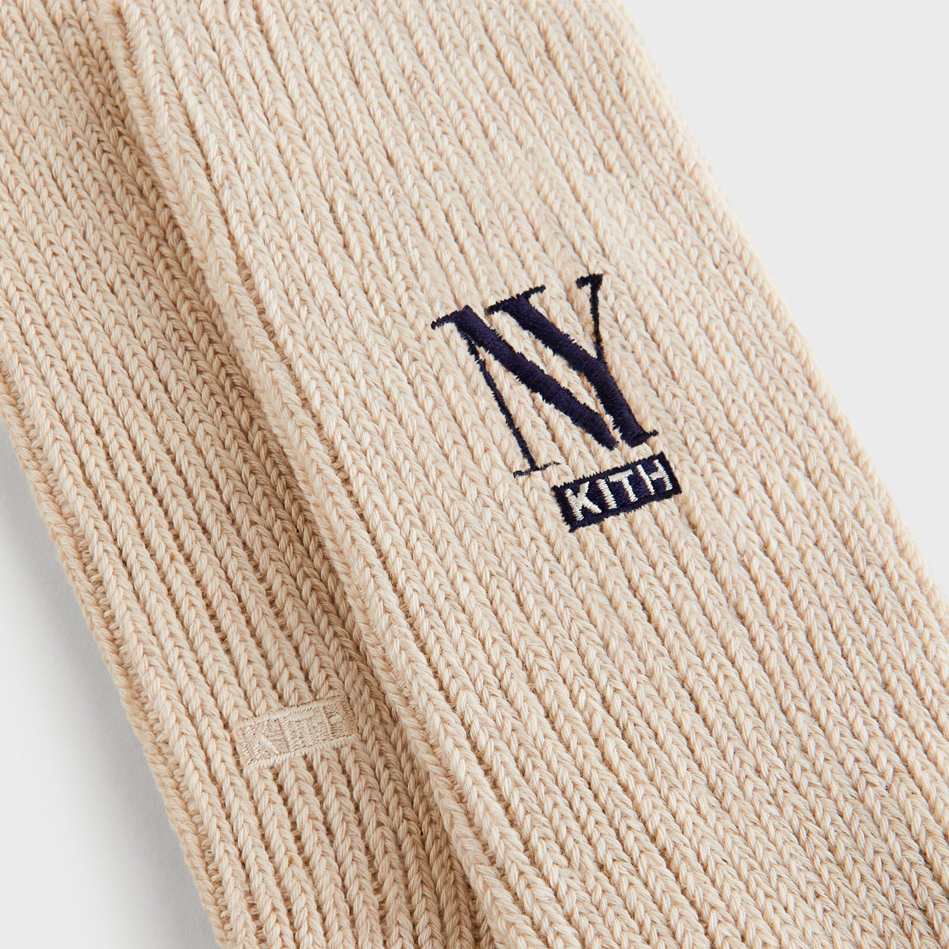 Kith NY Cotton Slouchy Crew Socks - Heather Oatmeal