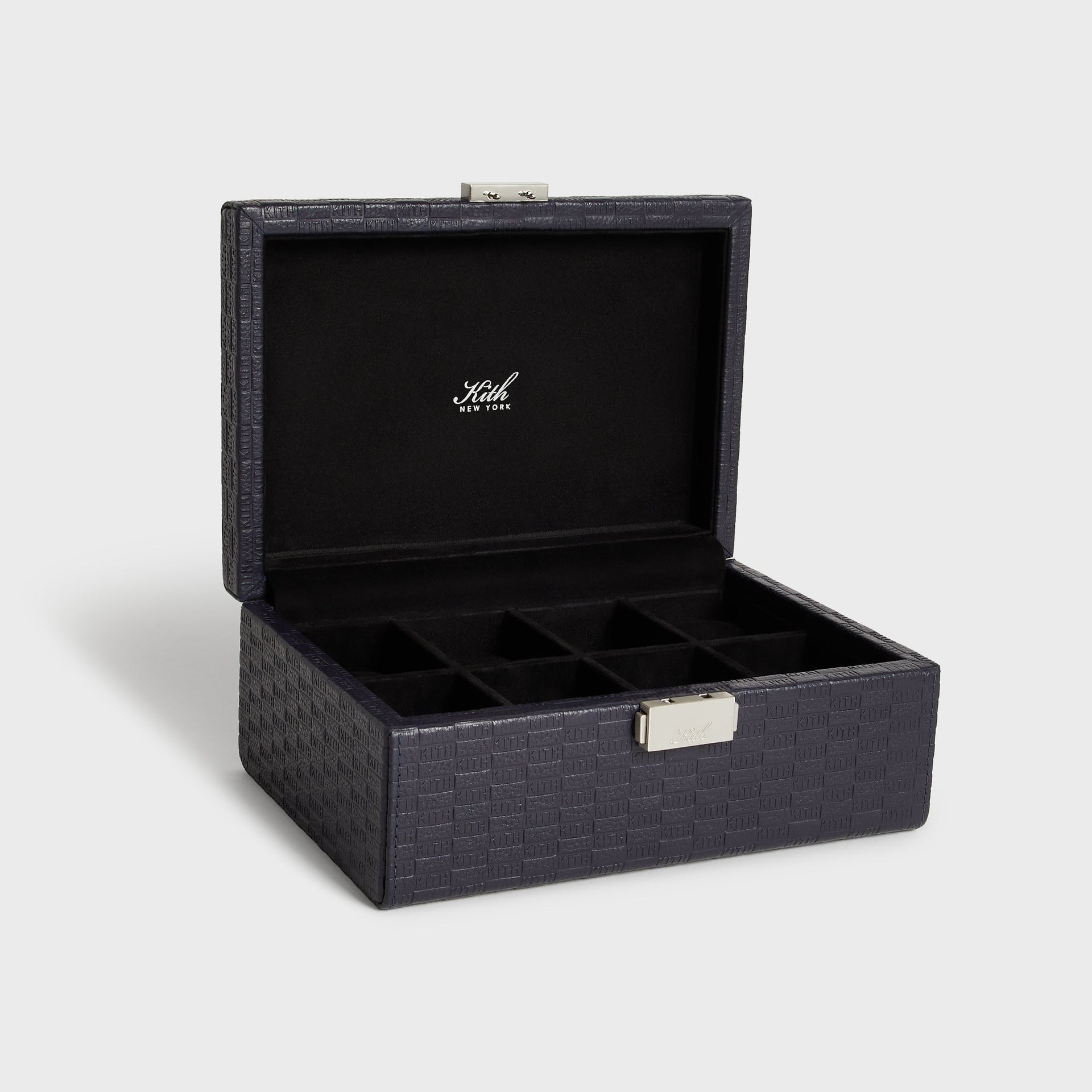 Kith Monogram Tumbled Saffiano Leather Watch Box - Ink - PH
