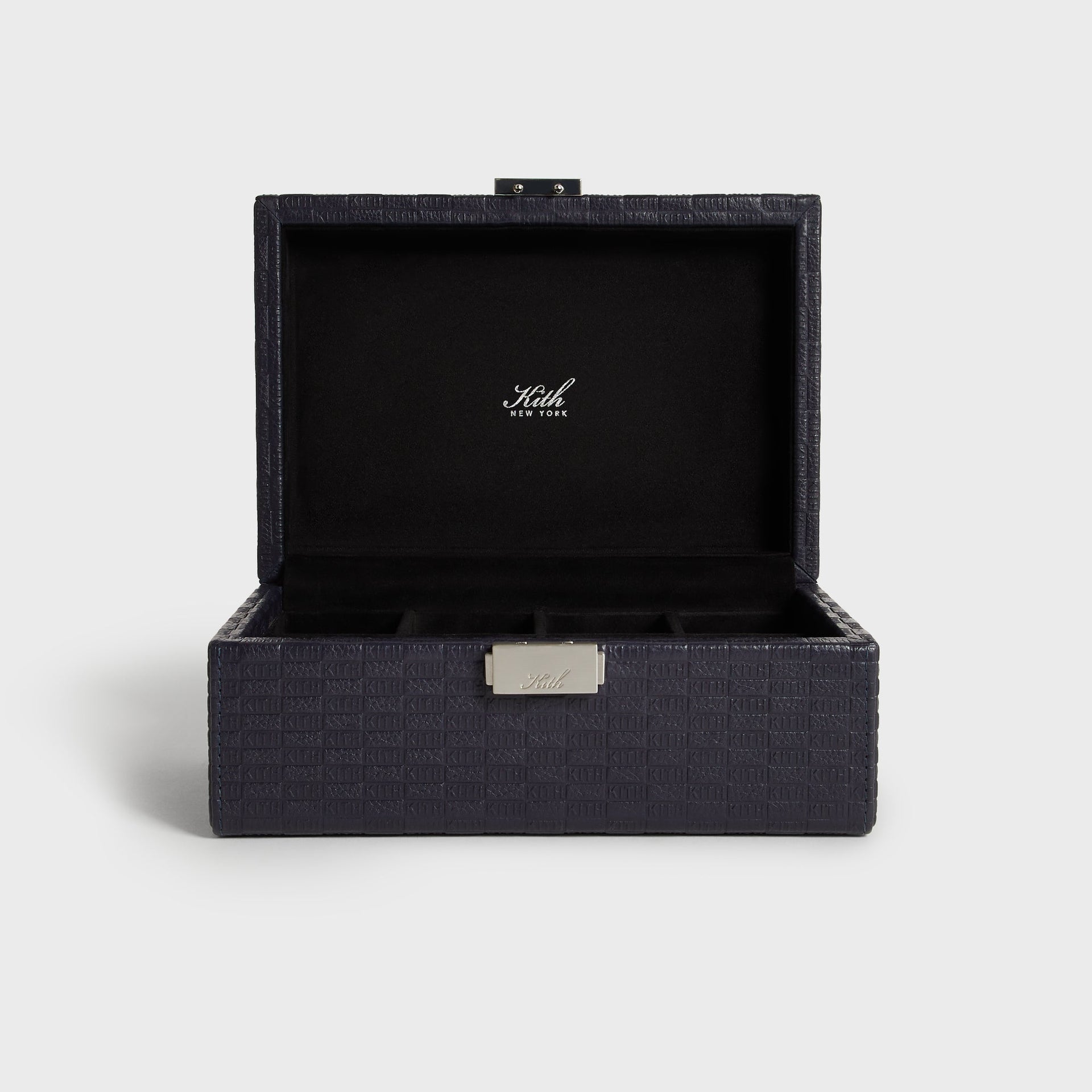 Kith Monogram Tumbled Saffiano Leather Watch Box - Ink
