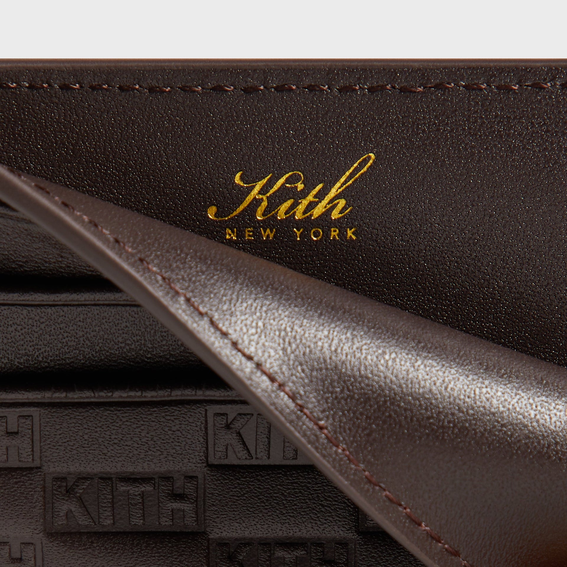 Kith Monogram Smooth Leather Card Holder - Zoom