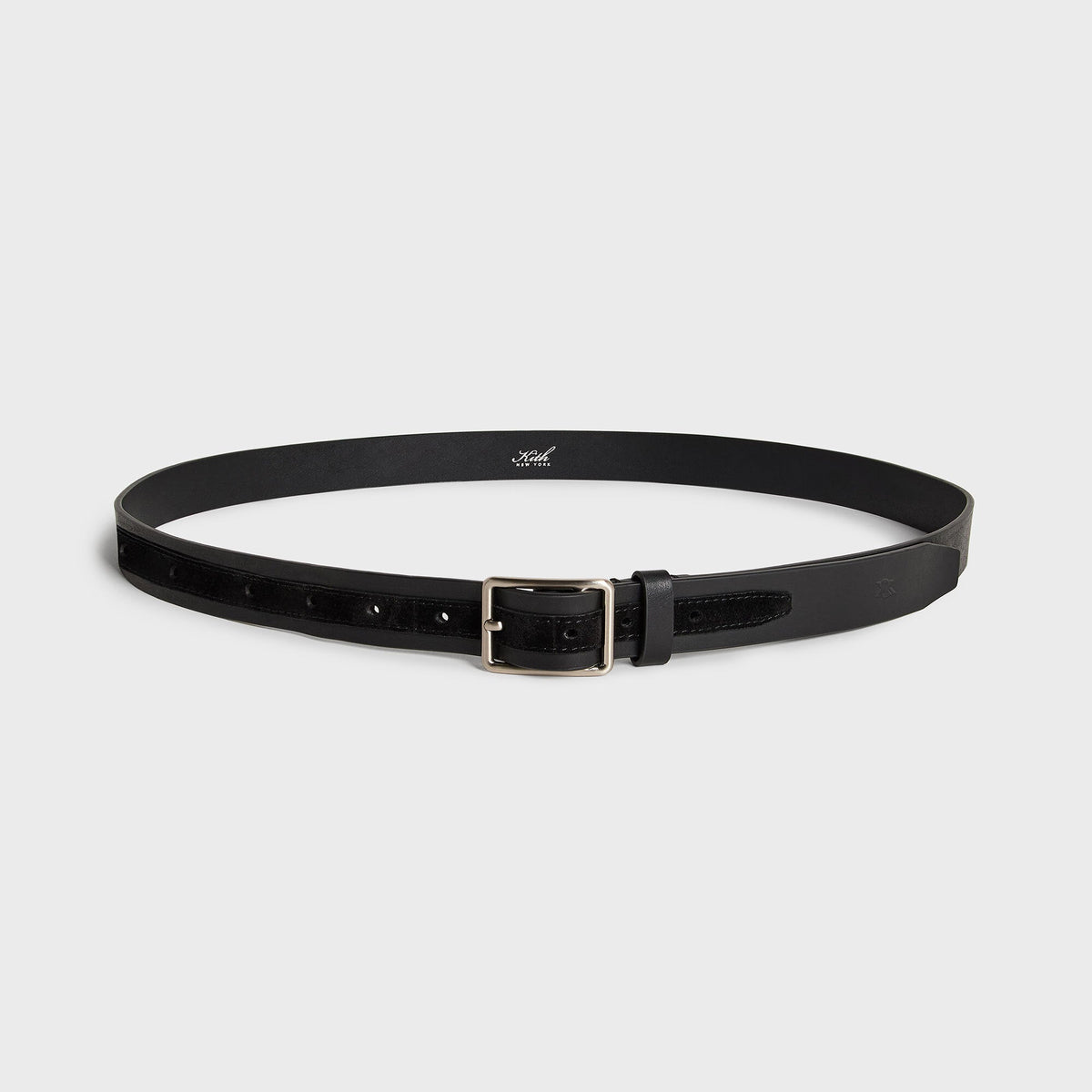 Kith Two-Tone Smooth Leather & Suede Belt - Black