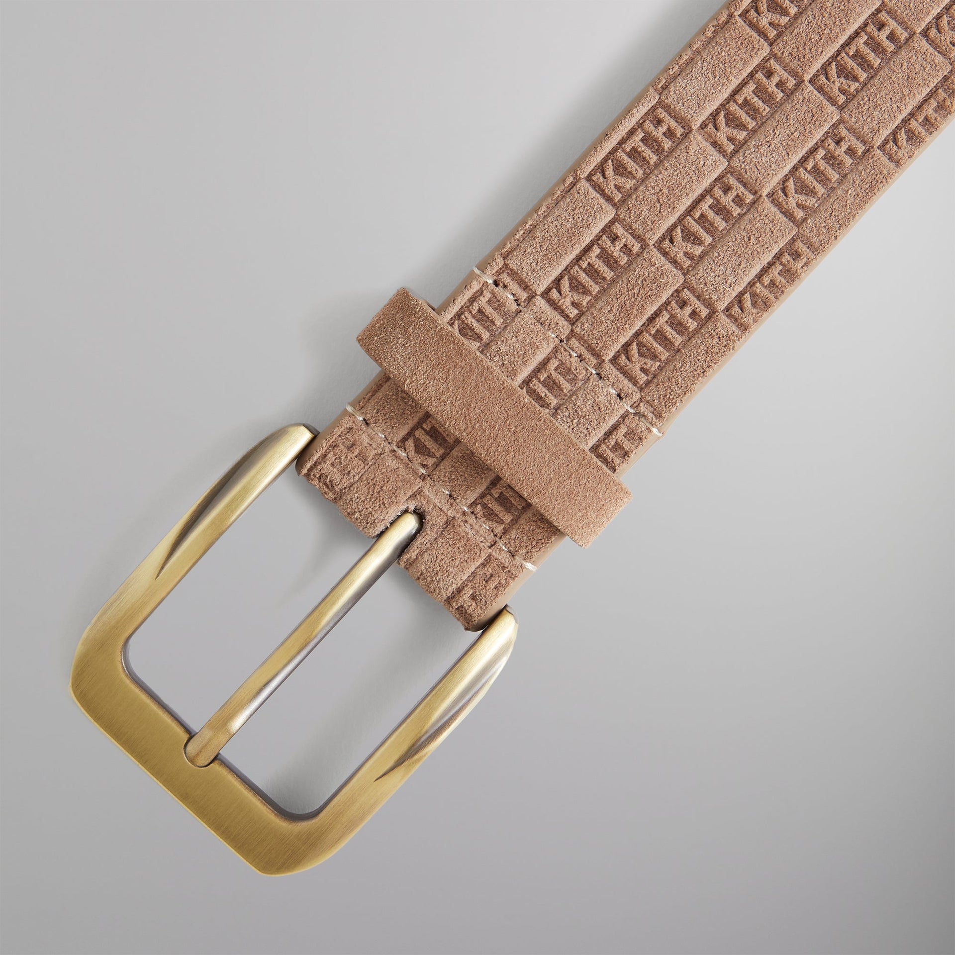 Kith Monogram Suede Leather Belt - Loft