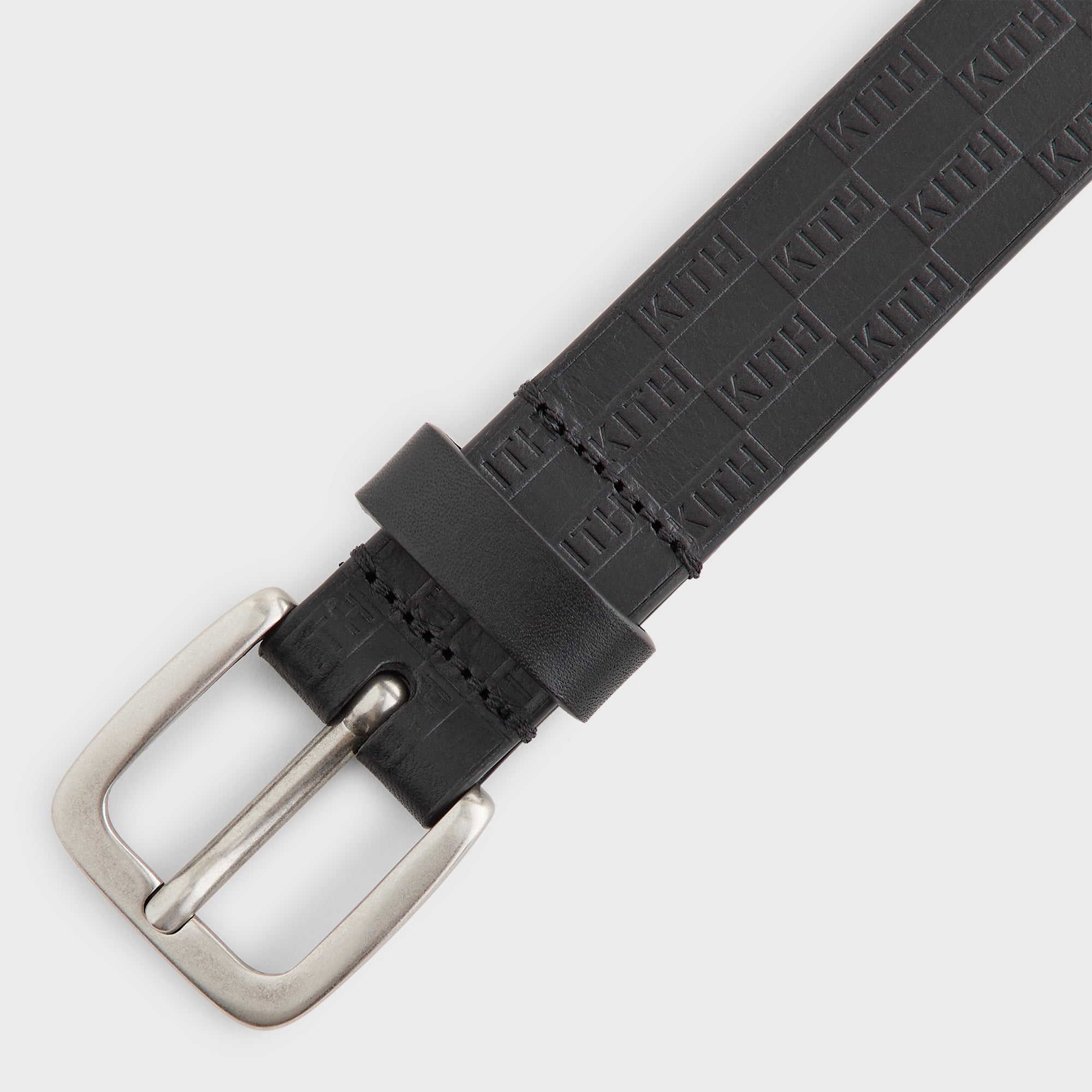 小物 KITH Monogram Suede Leather Belt BLACK L Buy Kith Monogram Suede Leather Belt 'Black' - KHMSL0026 001 | GOAT