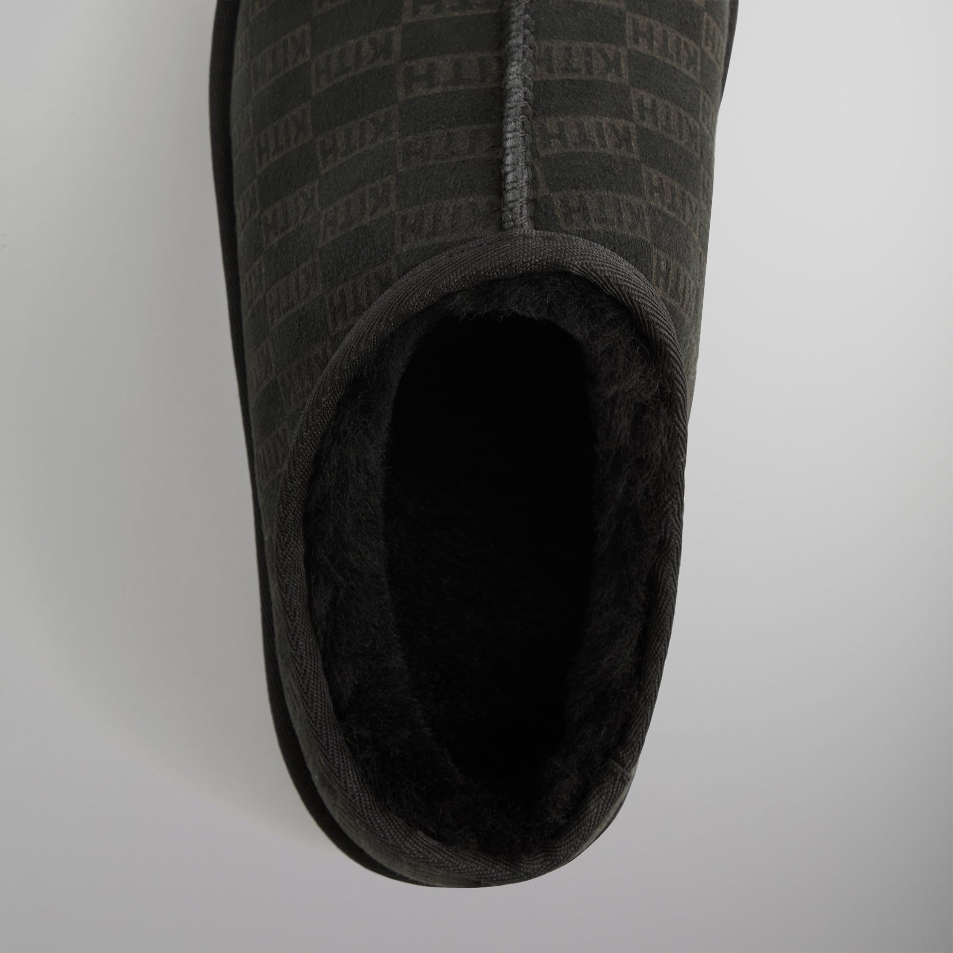Kith Monogram Shearling Slippers - Black PH
