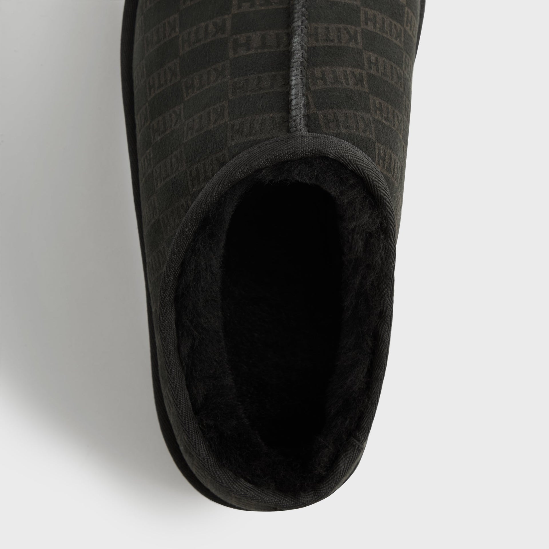 Kith Monogram Shearling Slippers - Black - PH
