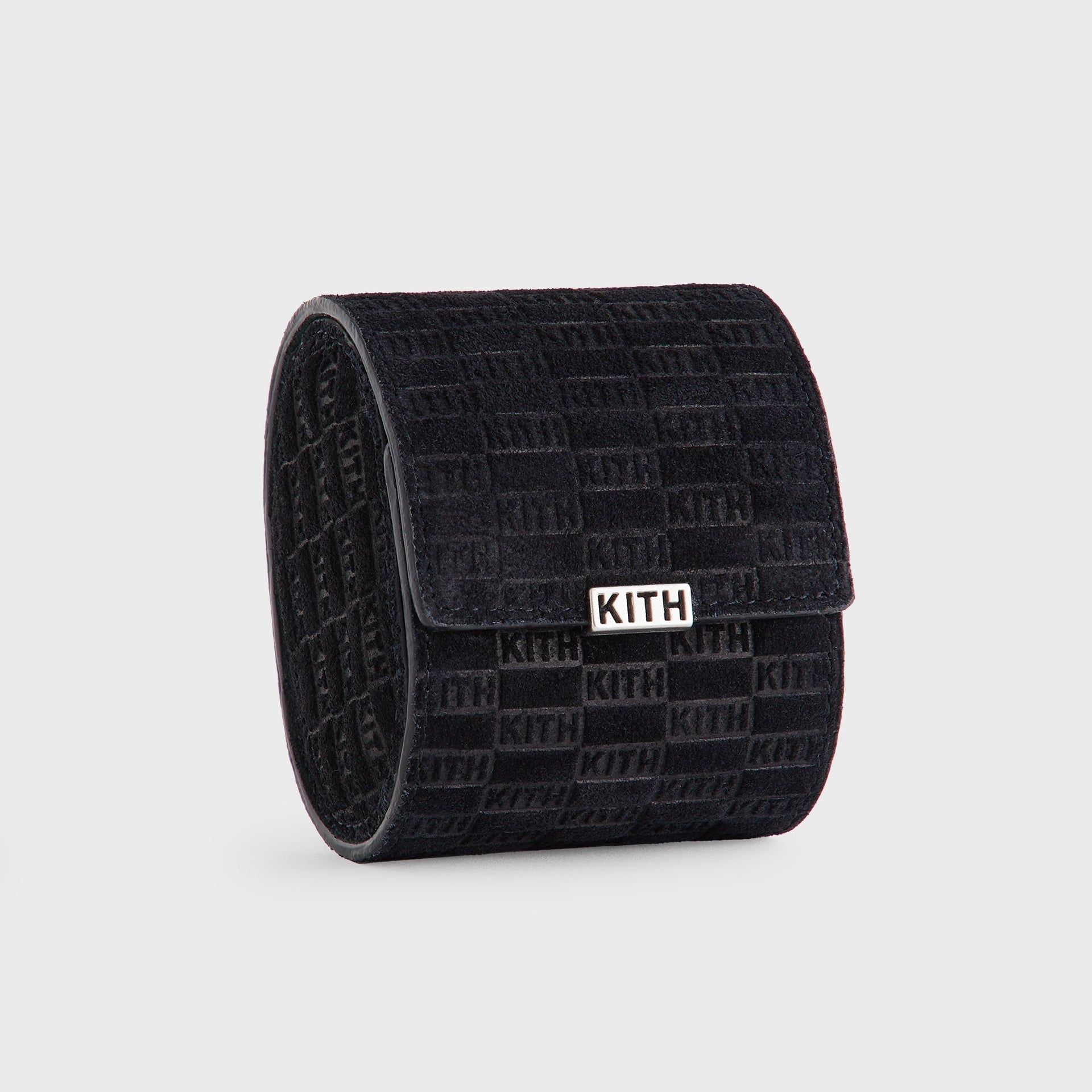 Kithmas Monogram Suede Leather Single Watch Roll - Black - PH