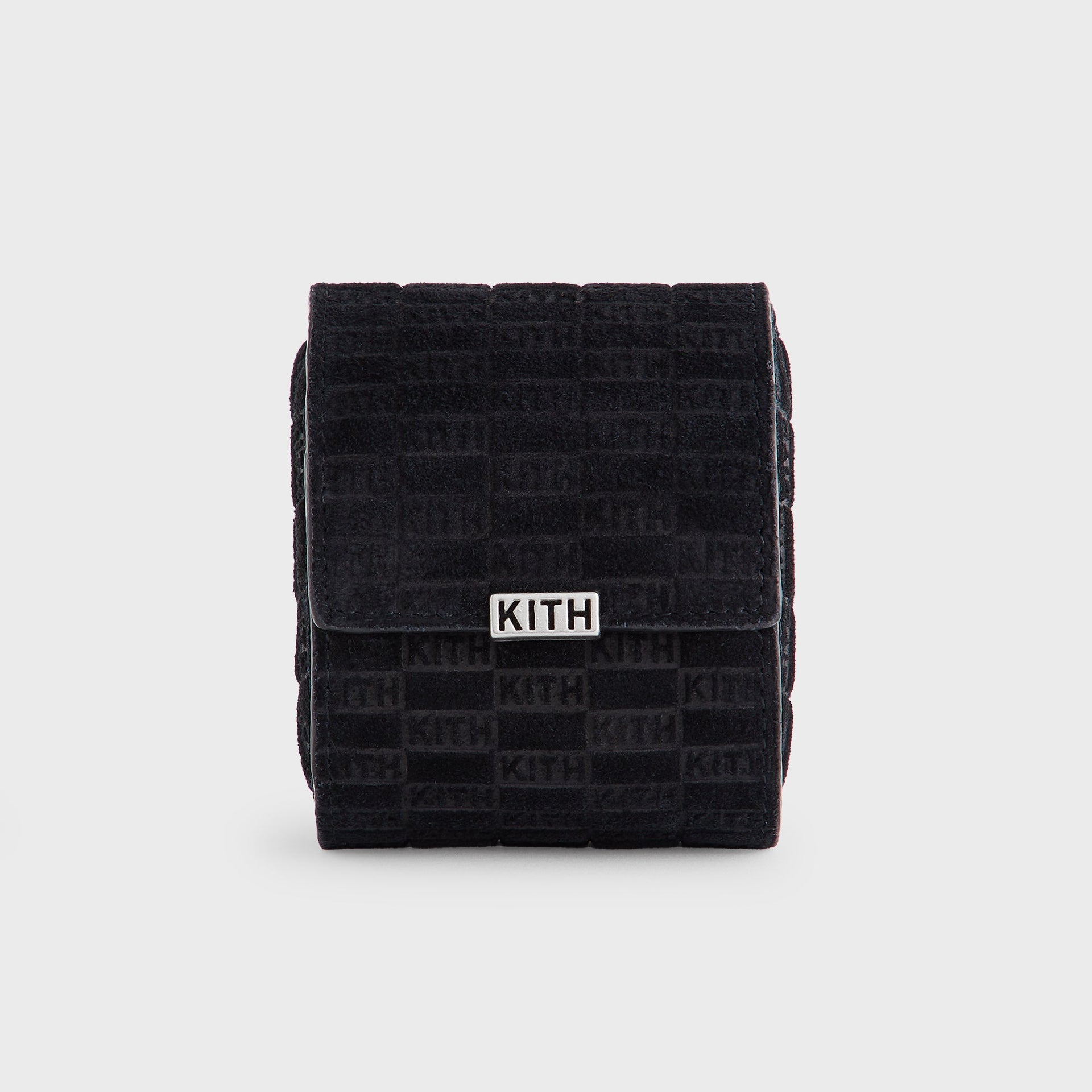 Kithmas Monogram Suede Leather Single Watch Roll - Black - PH